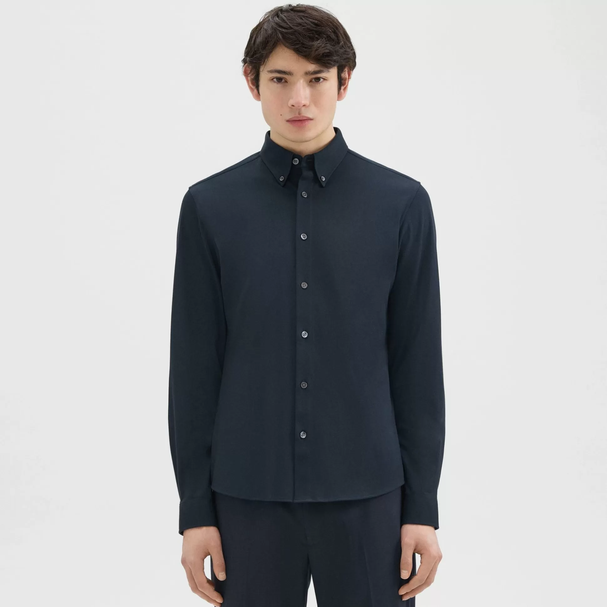 Theory Alfred Shirt In Structured Pique-Men Shirts