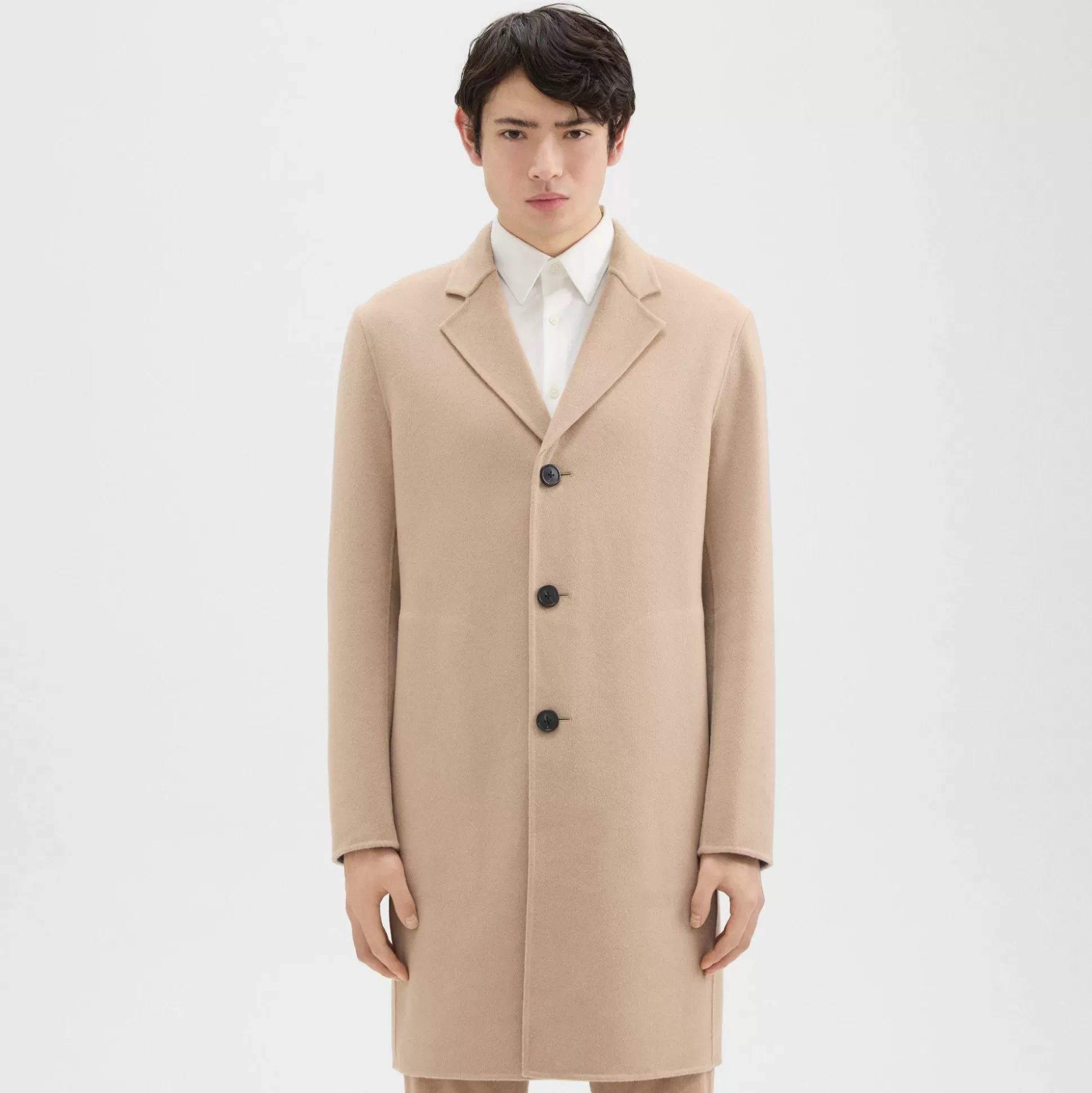 Theory Almec Coat In Double-Face Wool-Cashmere-Men Outerwear