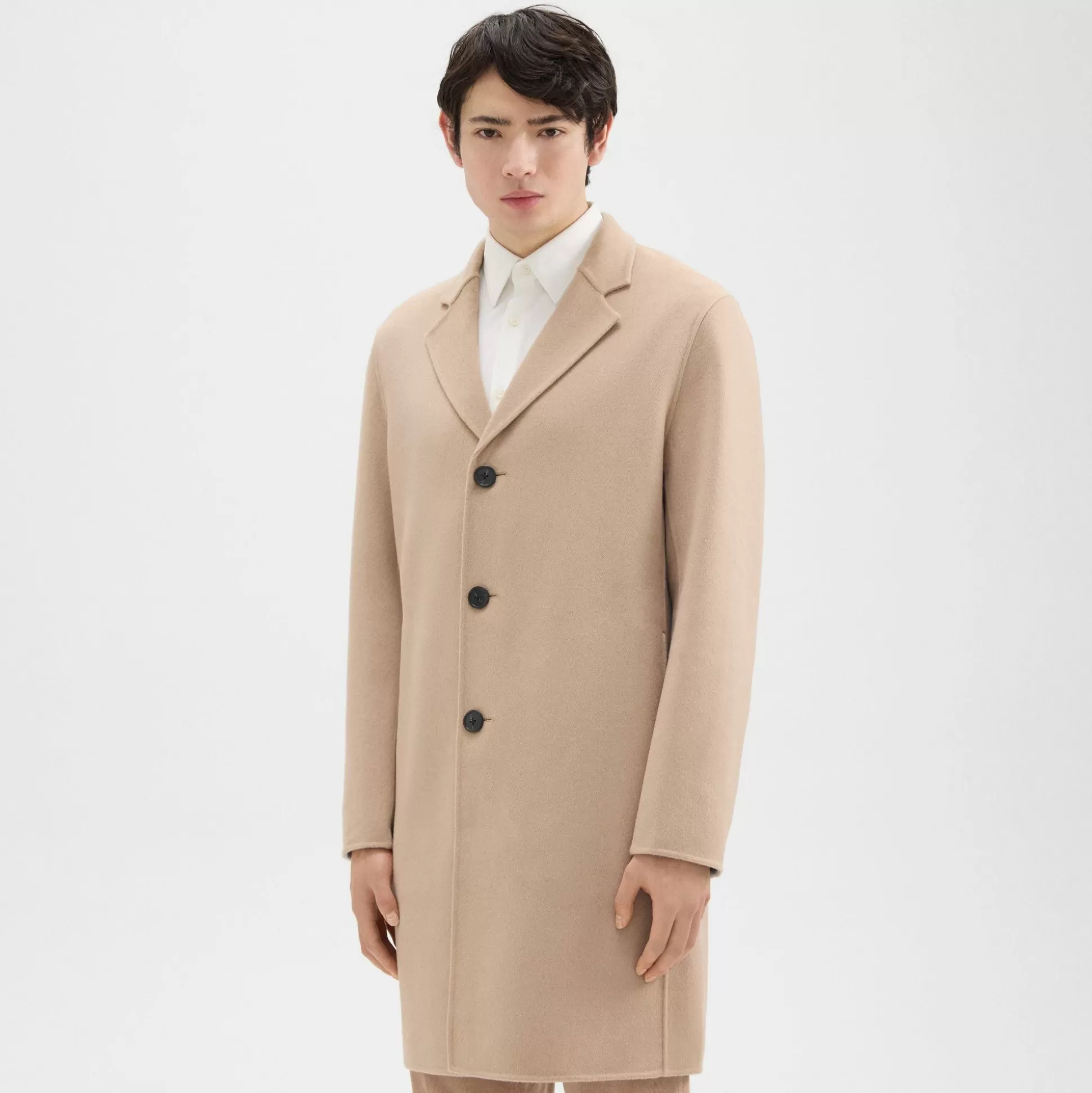 Theory Almec Coat In Double-Face Wool-Cashmere-Men Outerwear