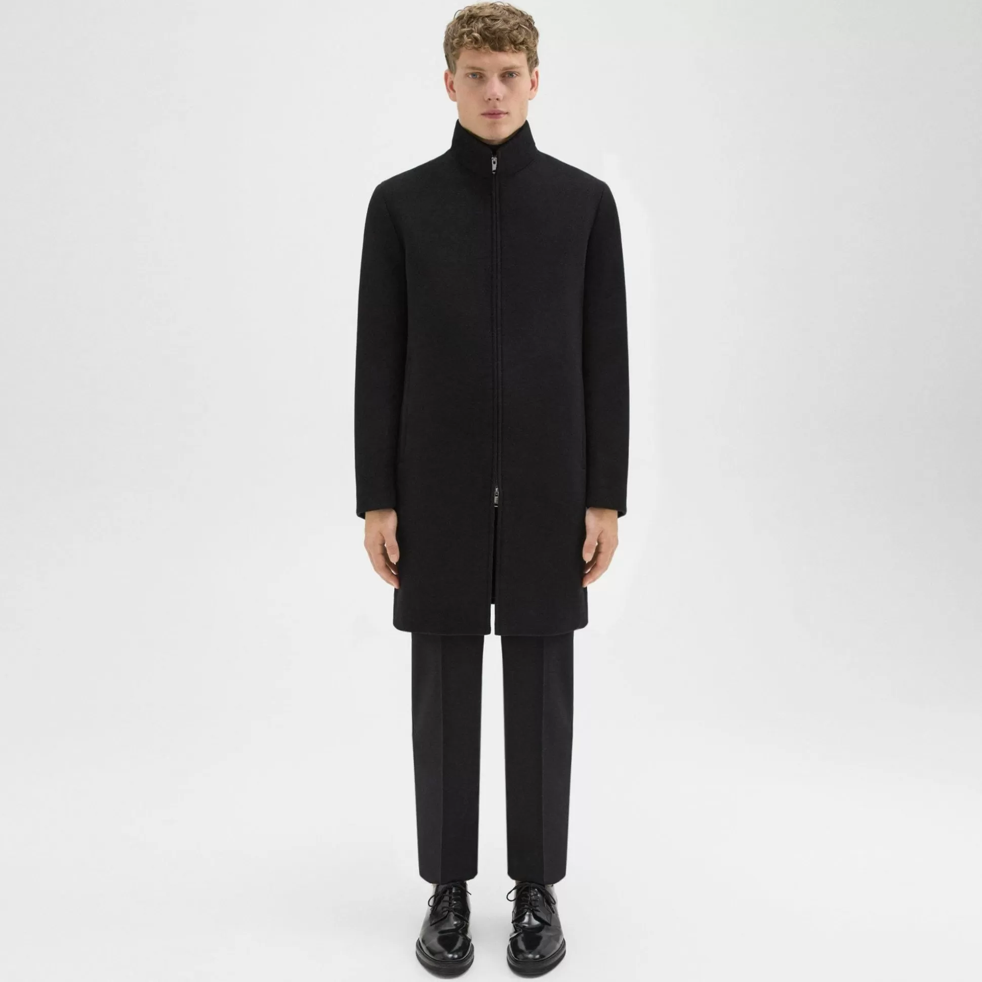 Theory Belvin Coat In Recycled Wool-Blend Melton-Men Outerwear