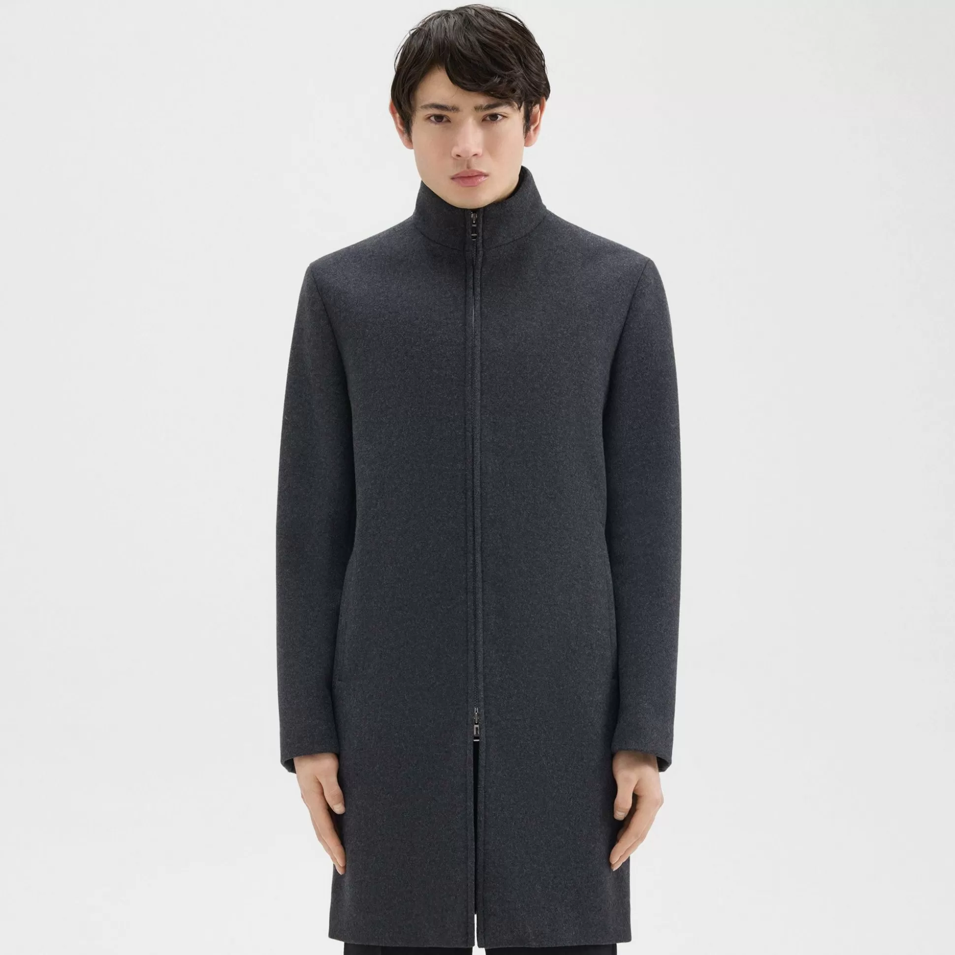 Theory Belvin Coat In Recycled Wool-Blend Melton-Men Outerwear