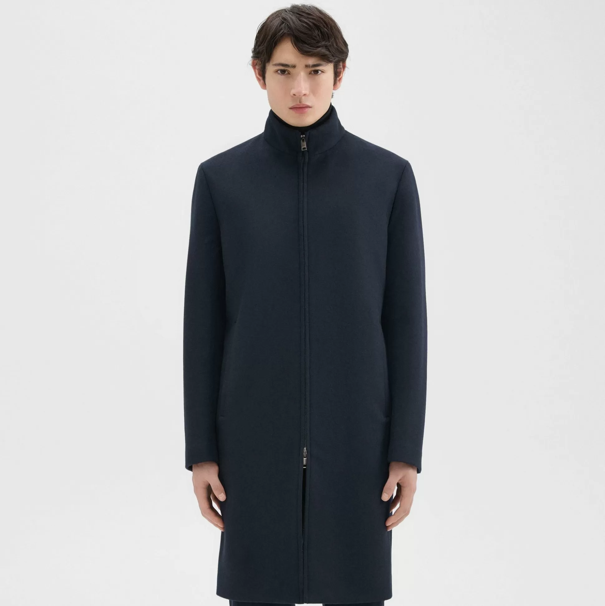 Theory Belvin Coat In Recycled Wool-Blend Melton-Men Outerwear