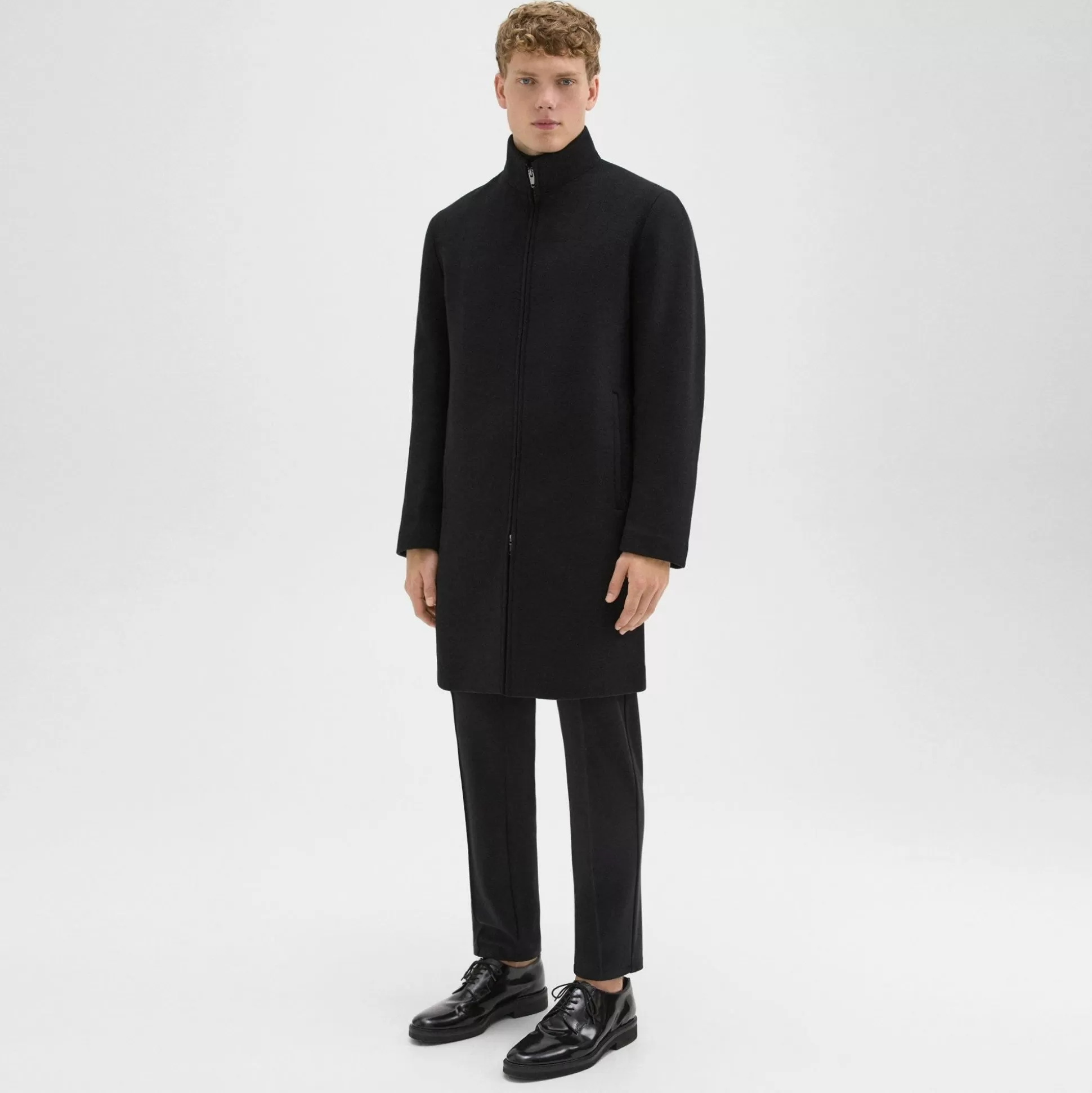 Theory Belvin Coat In Recycled Wool-Blend Melton-Men Outerwear