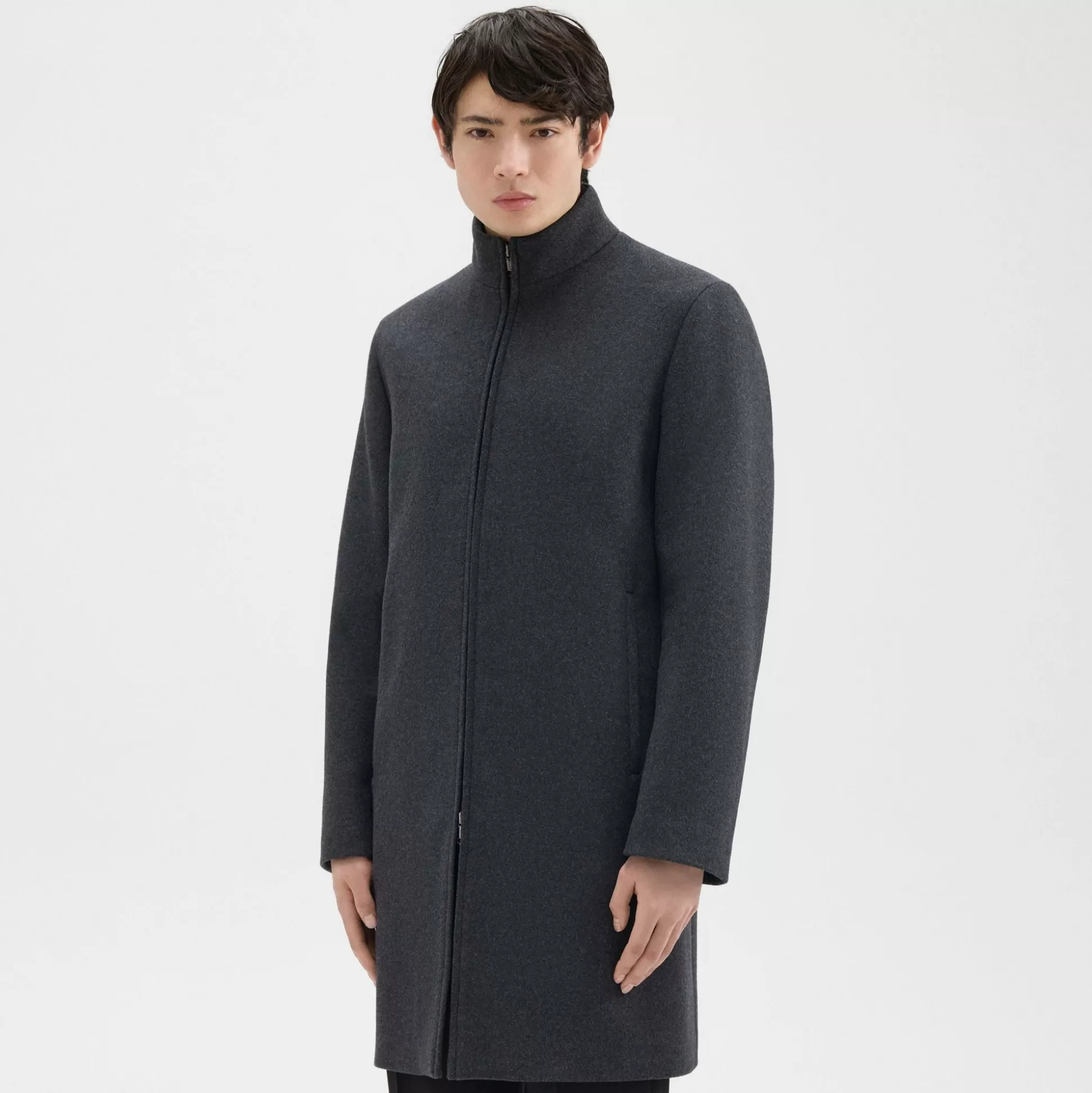 Theory Belvin Coat In Recycled Wool-Blend Melton-Men Outerwear