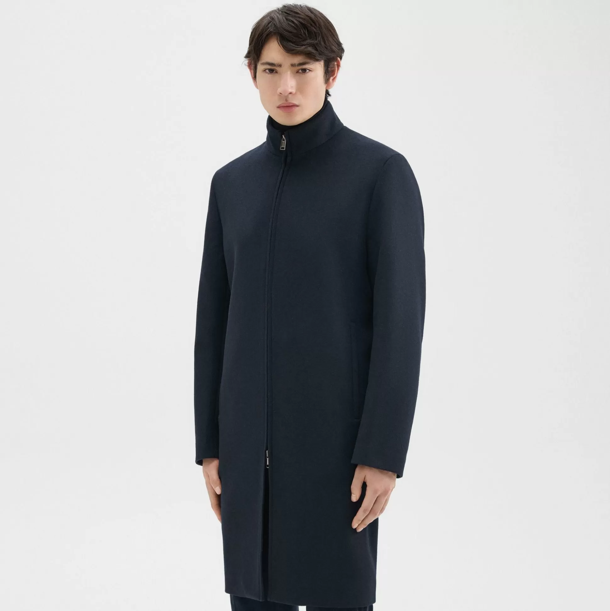 Theory Belvin Coat In Recycled Wool-Blend Melton-Men Outerwear