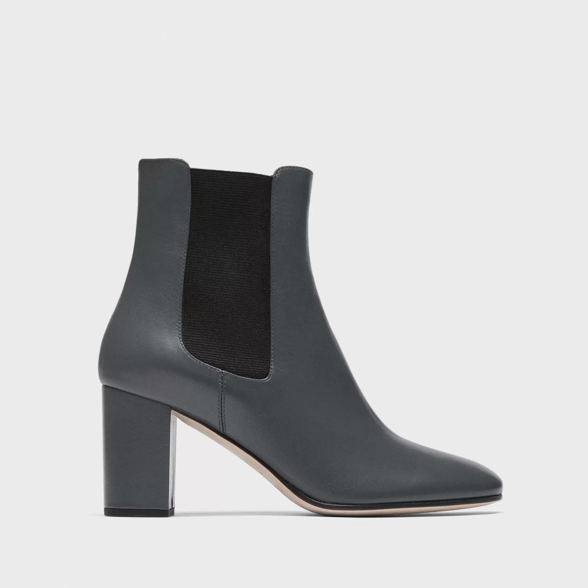 Theory Block Heel Chelsea Bootie In Leather-Women Shoes