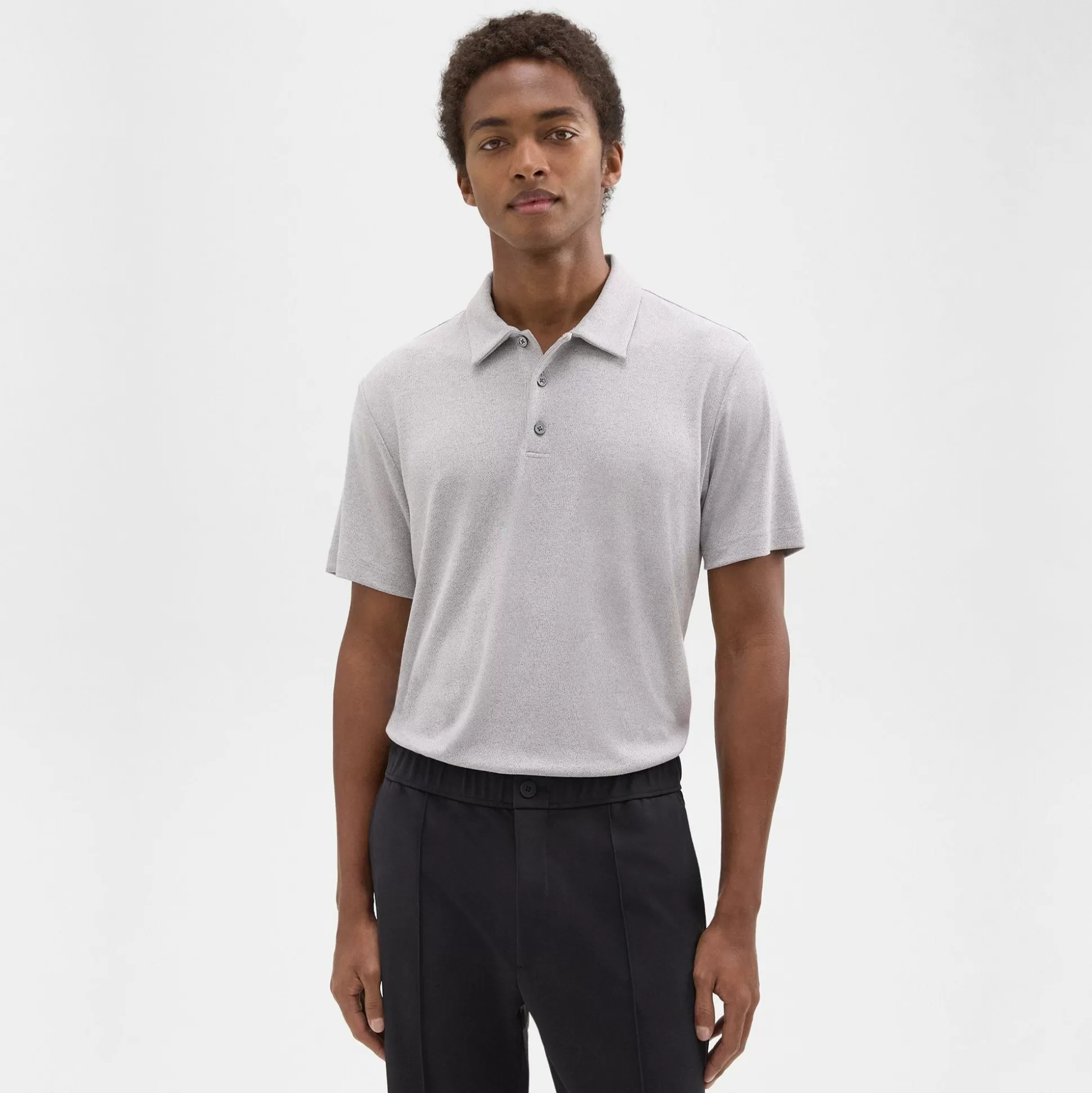 Theory Bron Polo Shirt In Anemone Modal Jersey-Men T-shirts + Polos