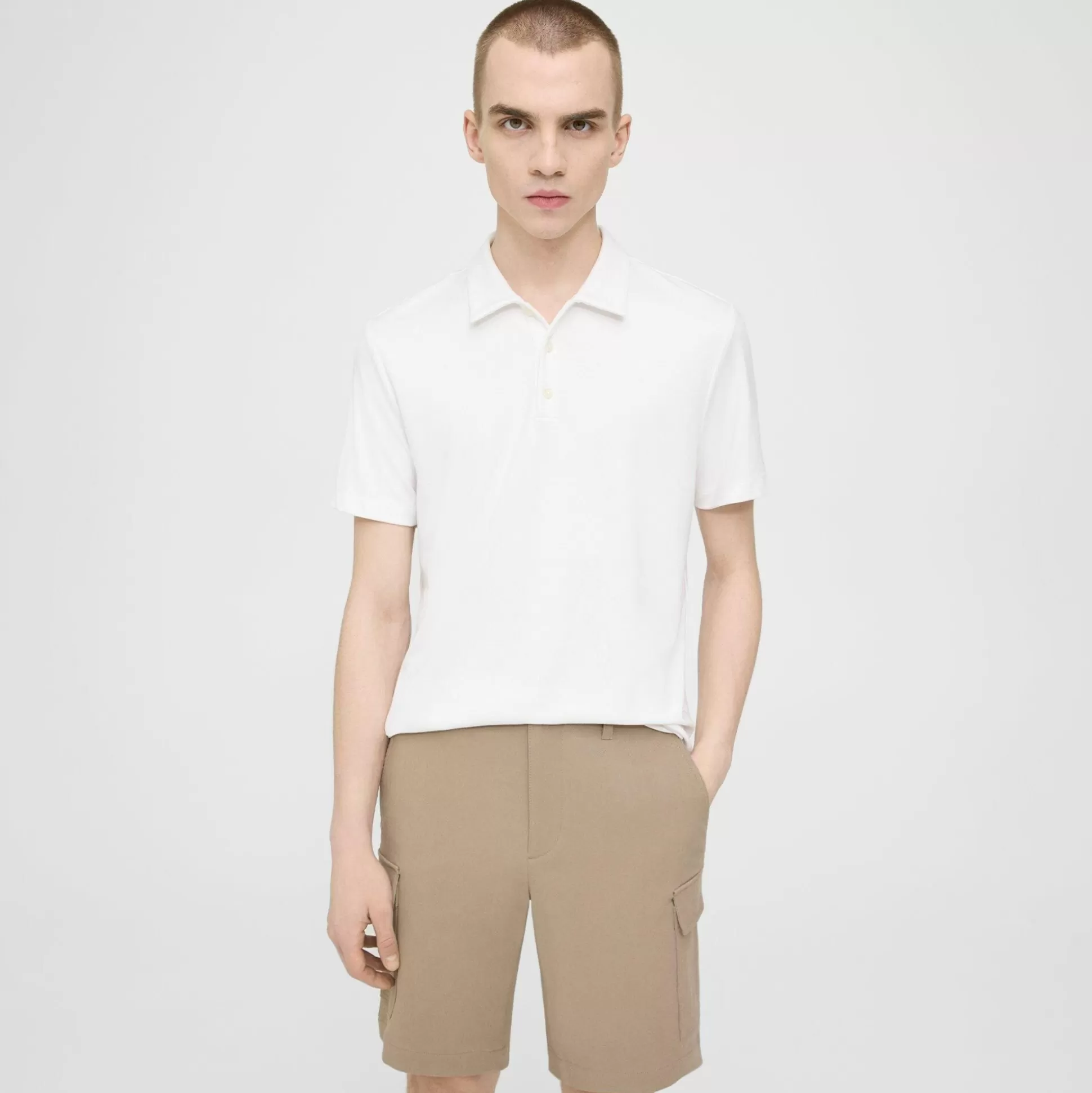 Theory Bron Polo Shirt In Anemone Modal Jersey-Men T-shirts + Polos