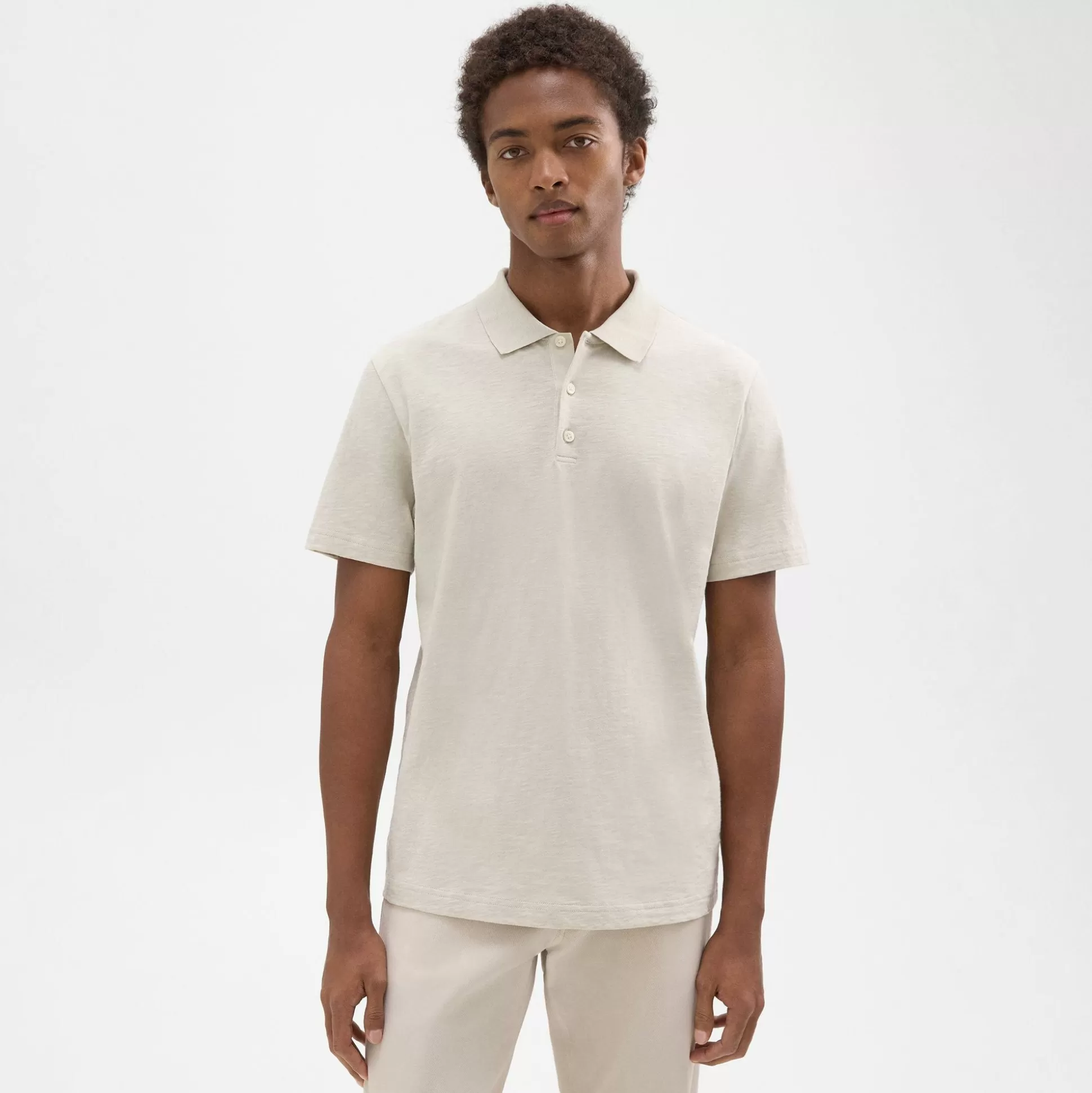 Theory Bron Polo Shirt In Cosmos Slub Cotton-Men T-shirts + Polos