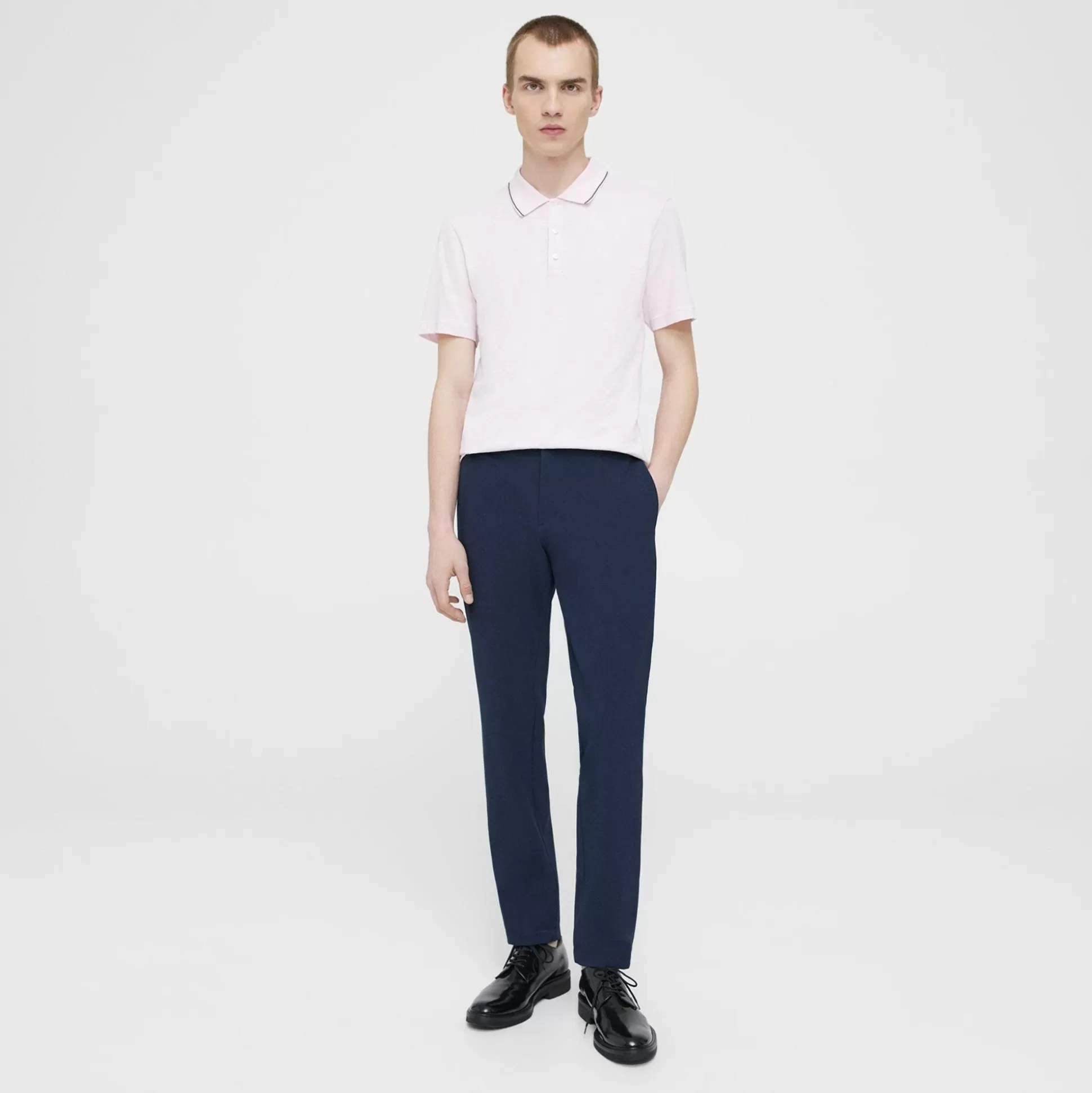 Theory Bron Polo Shirt In Slub Cotton-Men T-shirts + Polos