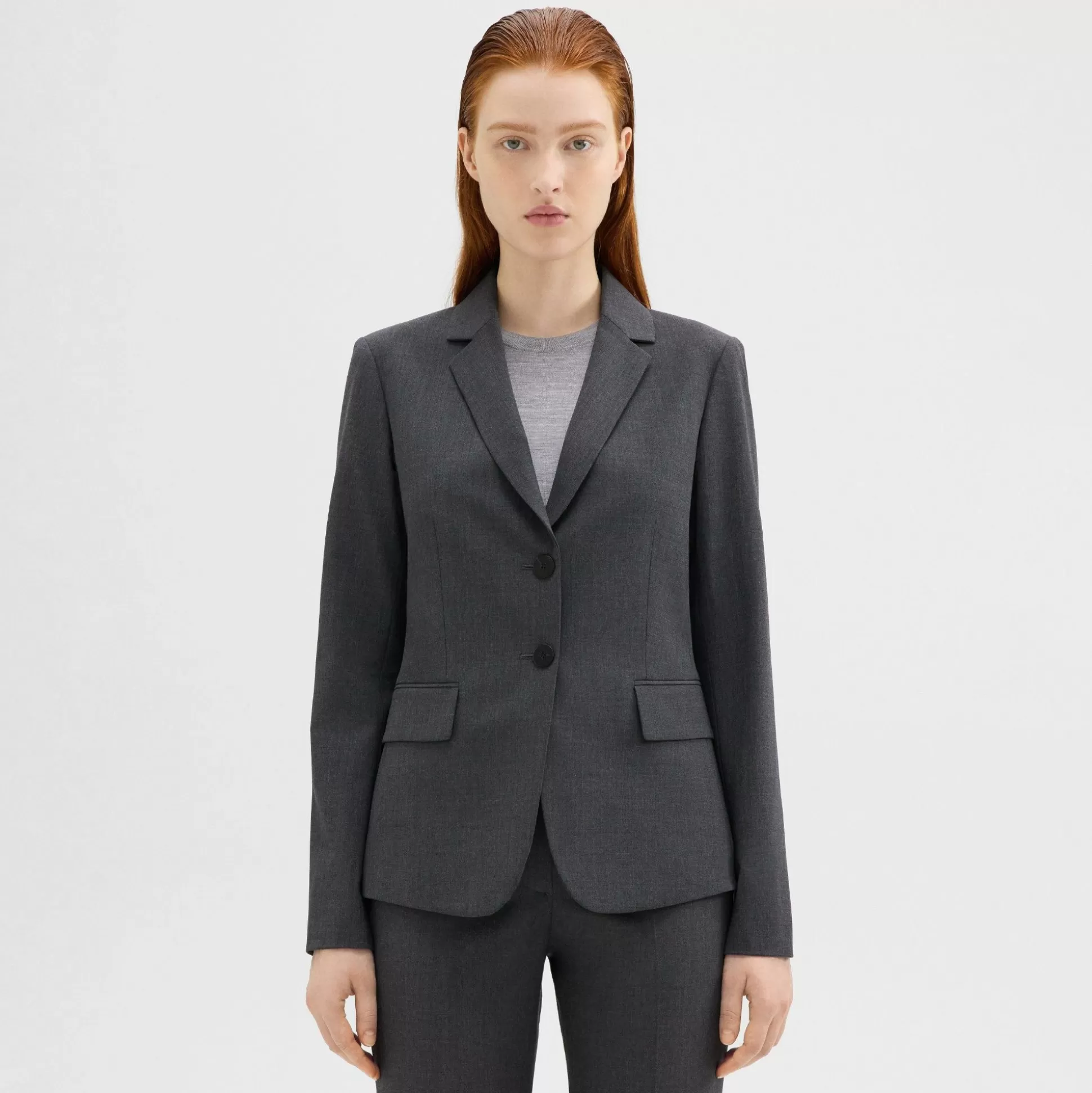 Theory Carissa Blazer In Good Wool-Women Suits | Blazers + Jackets