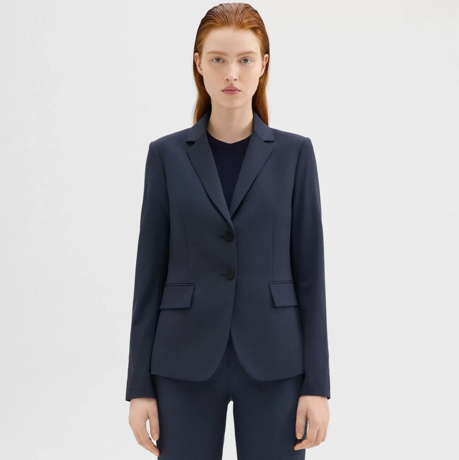 Theory Carissa Blazer In Good Wool-Women Blazers + Jackets | Suits