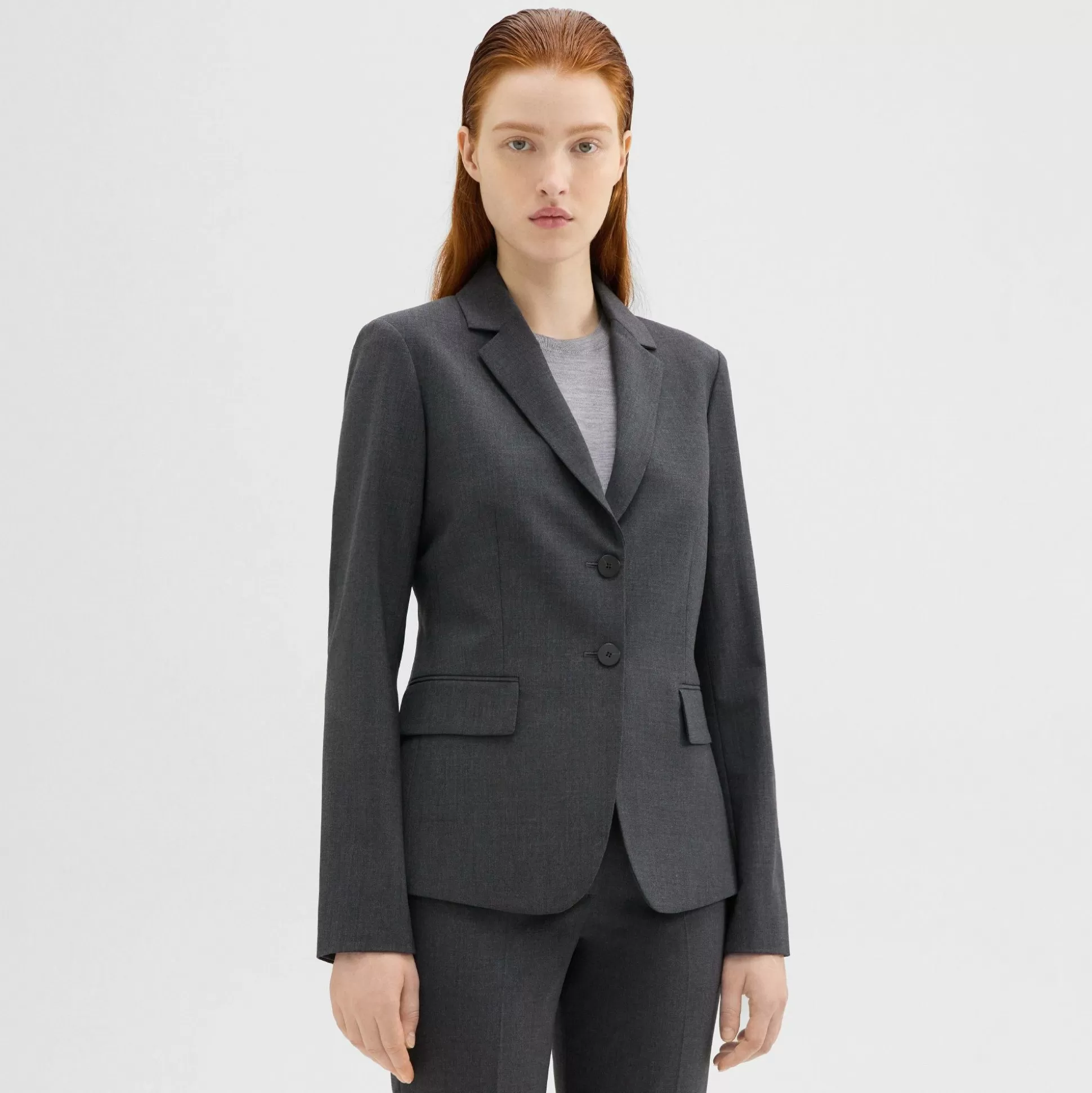 Theory Carissa Blazer In Good Wool-Women Suits | Blazers + Jackets