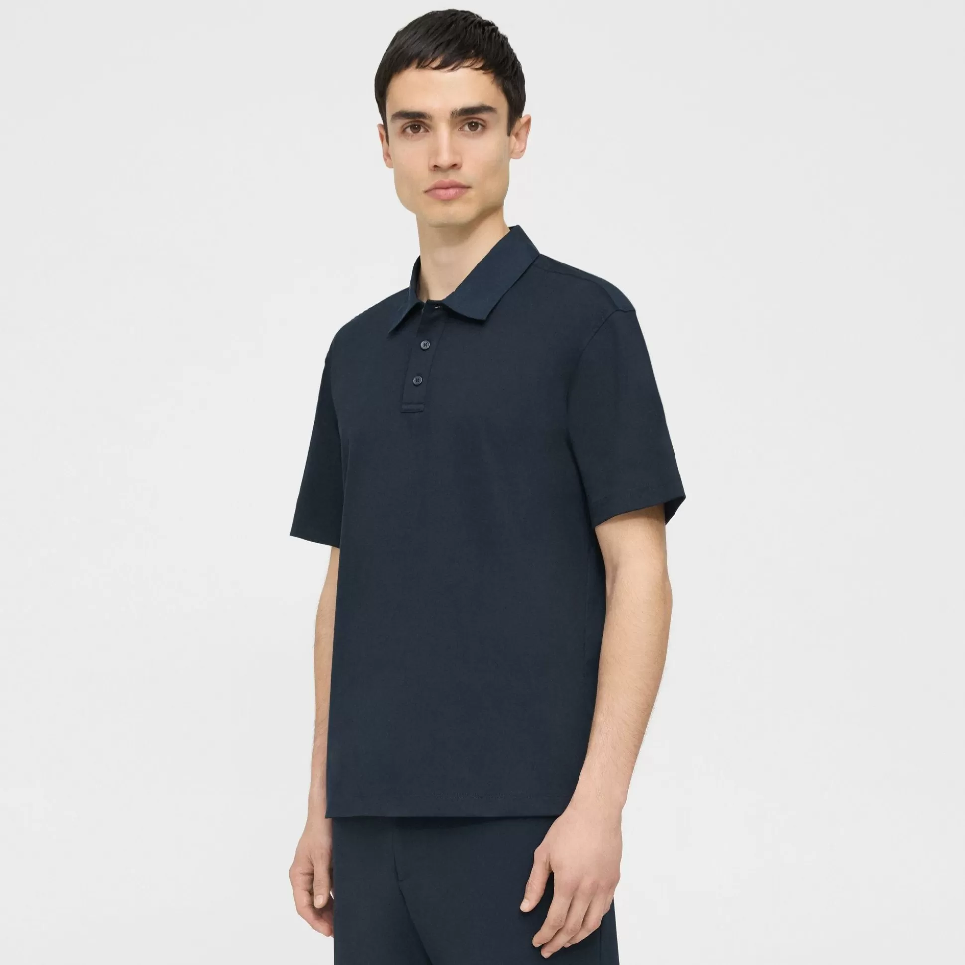 Theory Carlom Combo Polo In Cotton Jersey-Men T-shirts + Polos