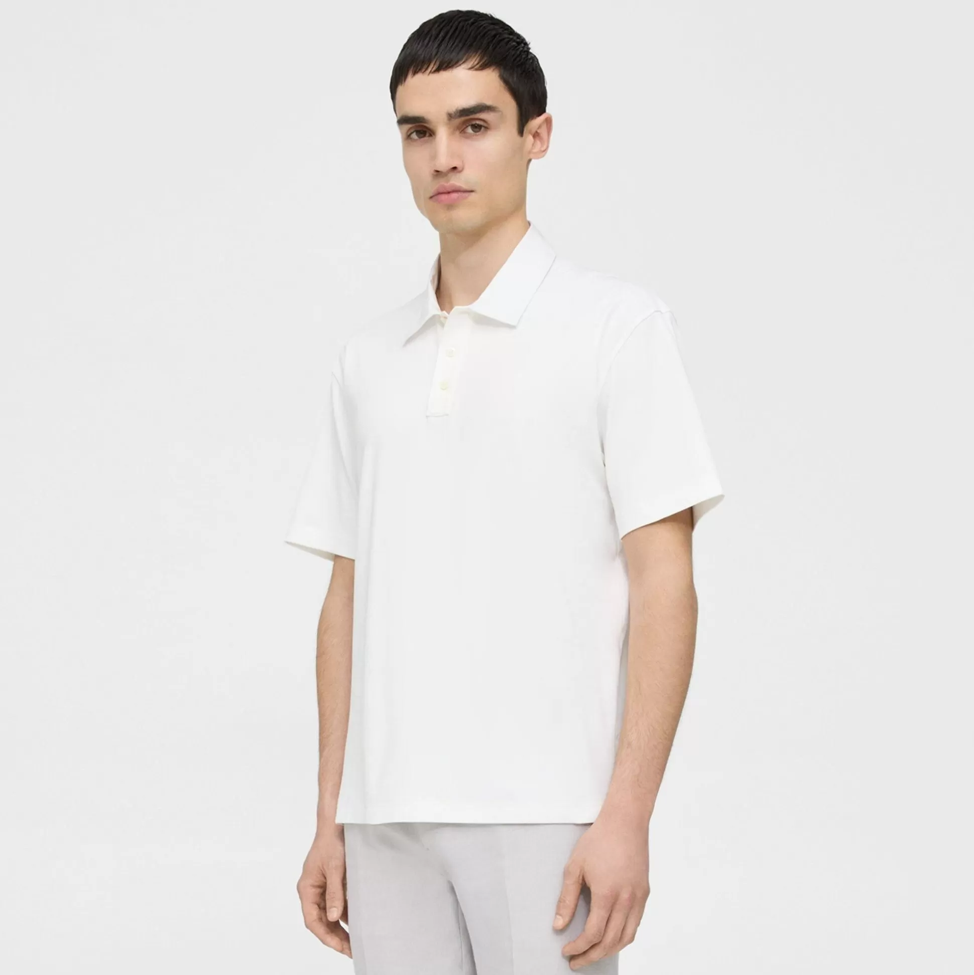 Theory Carlom Combo Polo In Cotton Jersey-Men T-shirts + Polos