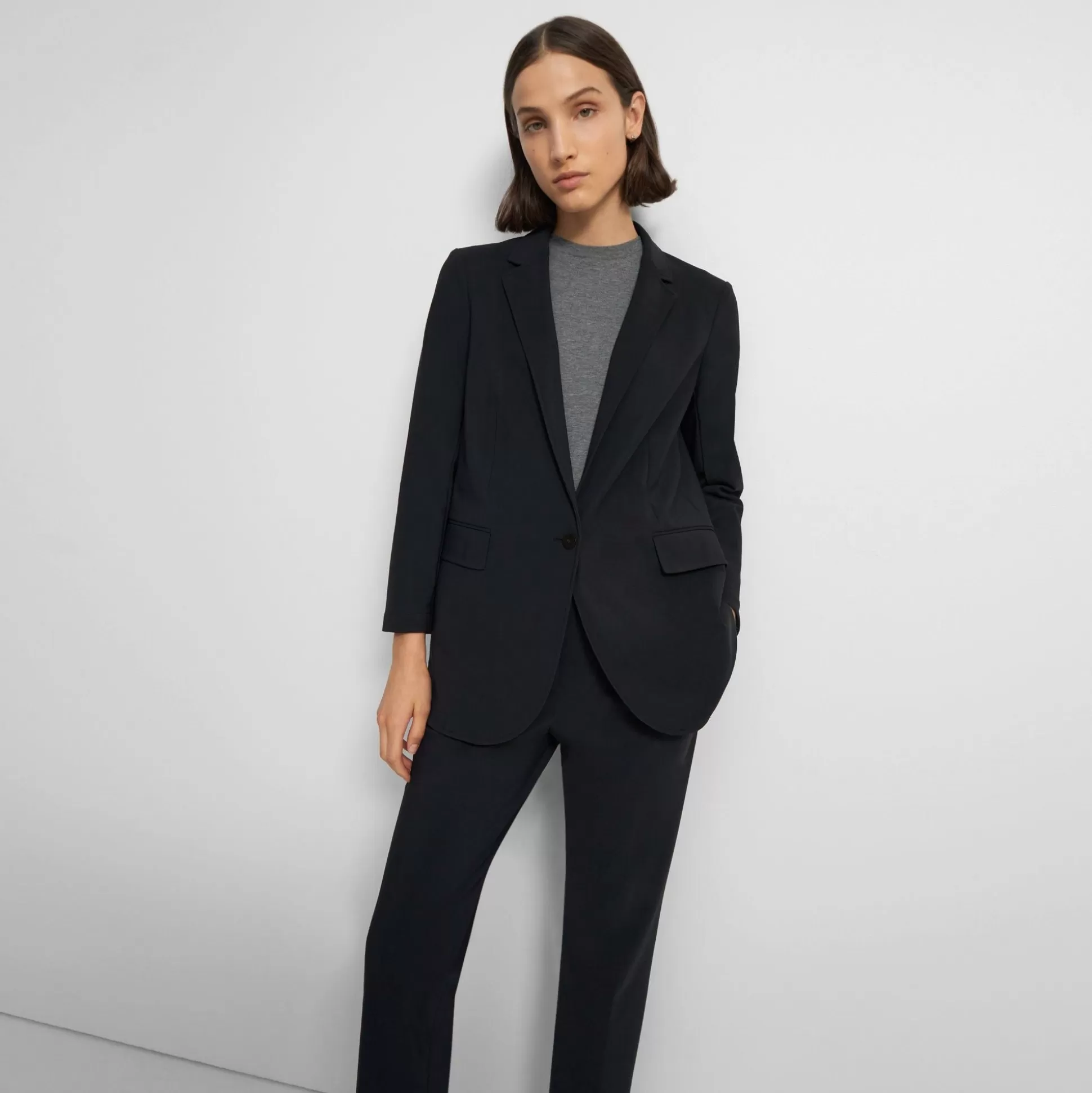 Theory Casual Blazer In Precision Ponte-Women Blazers + Jackets