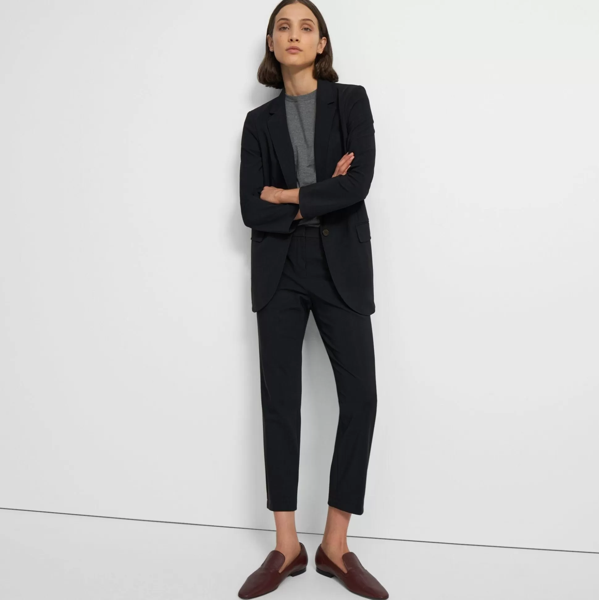 Theory Casual Blazer In Precision Ponte-Women Blazers + Jackets