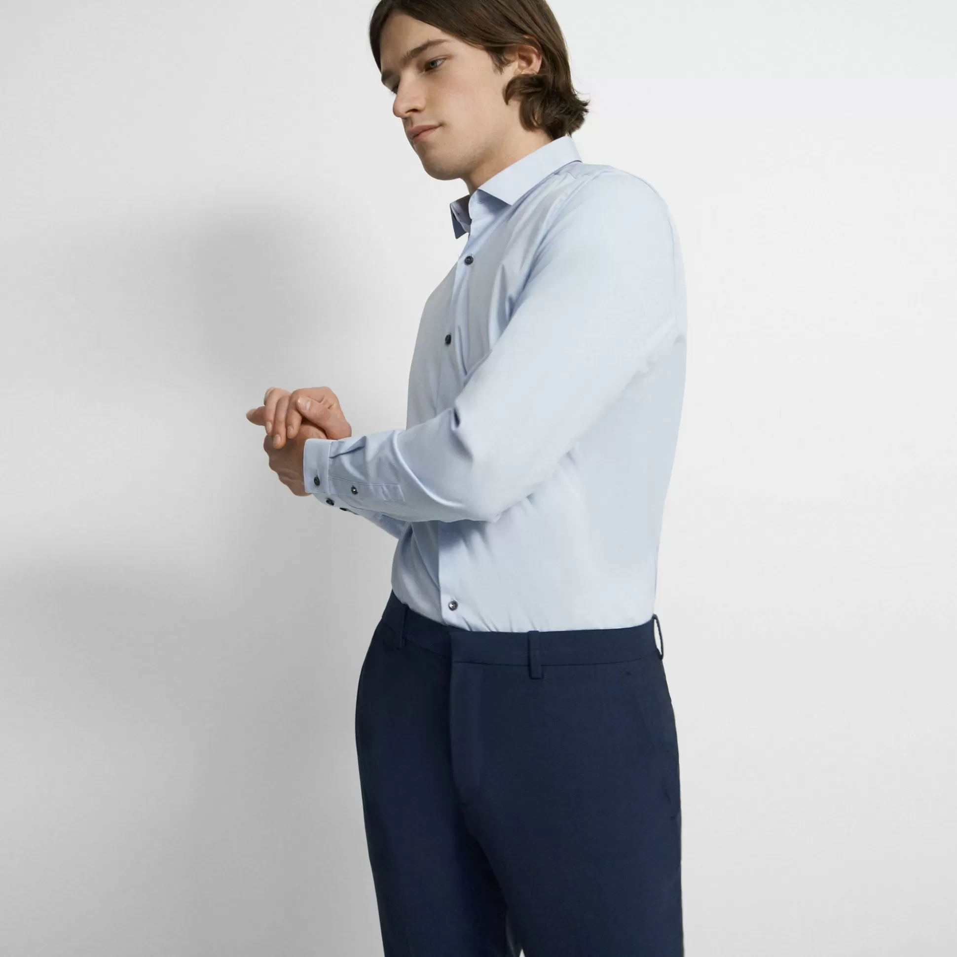 Theory Cedrick Shirt In Stretch Cotton-Men Shirts