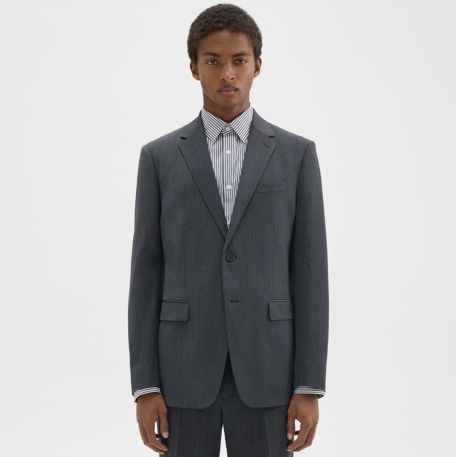 Theory Chambers Blazer In Herringbone Stretch Wool-Men Suits | Blazers + Jackets