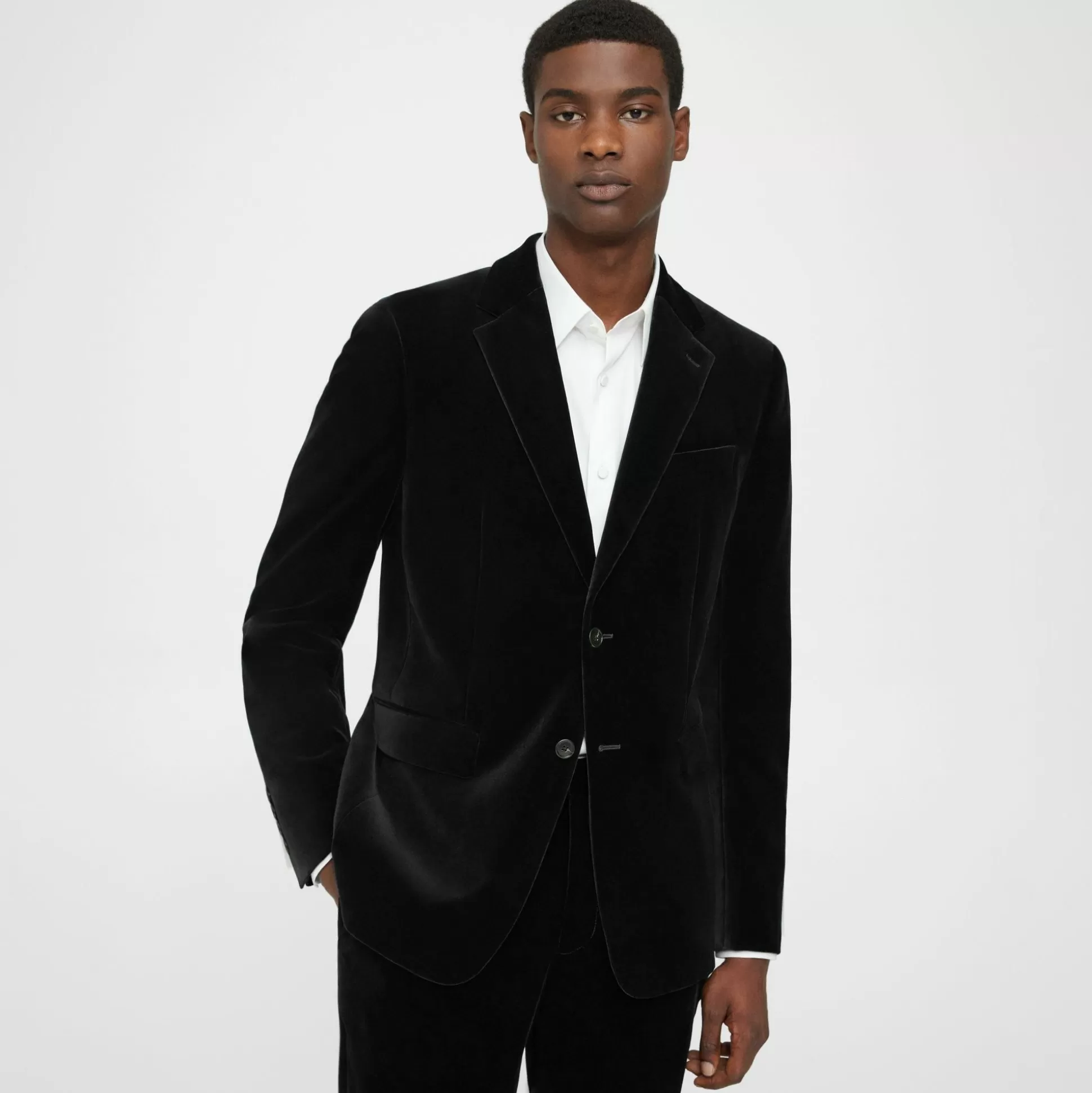 Theory Chambers Blazer In Stretch Velvet-Men Suits | Blazers + Jackets