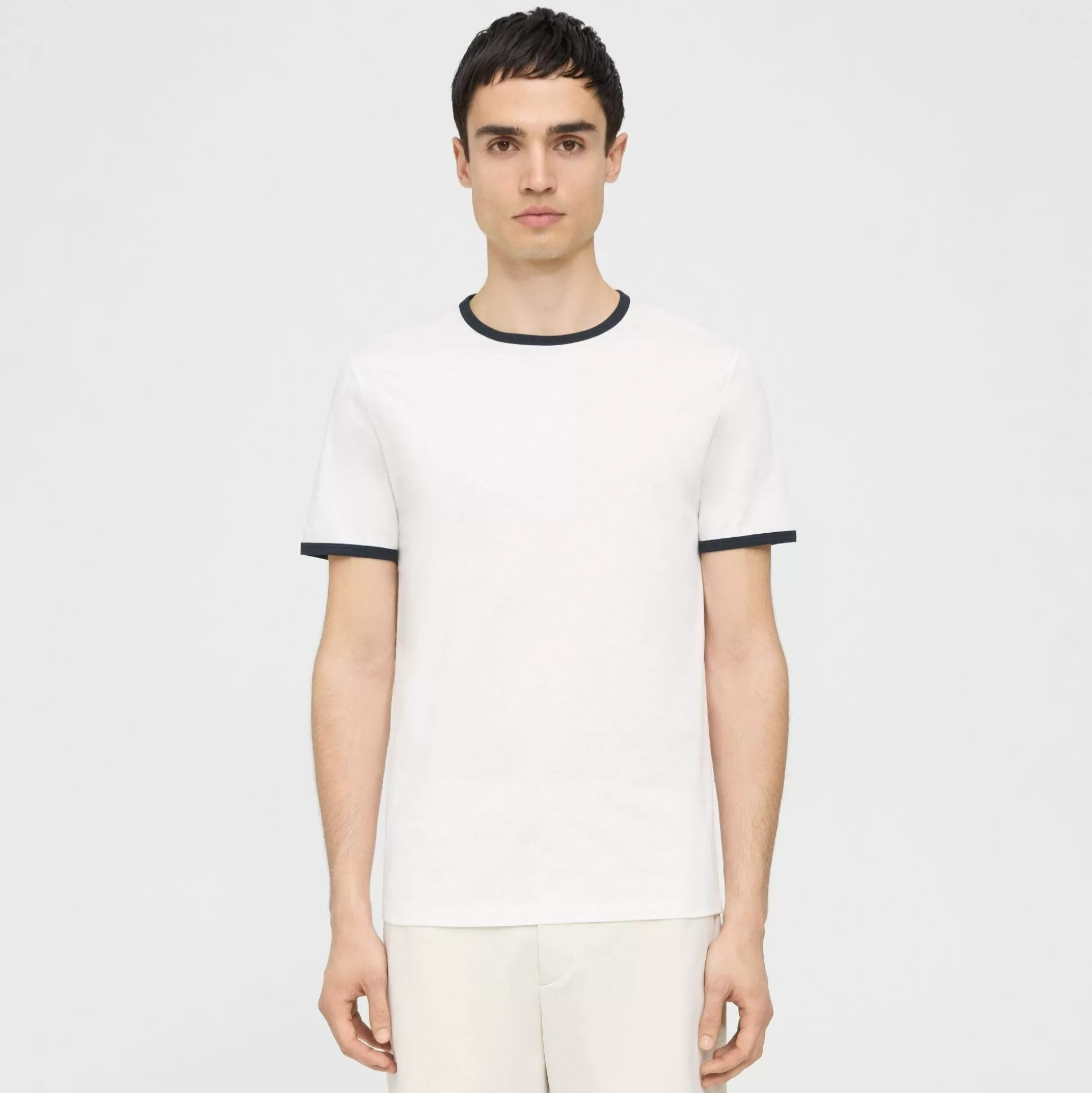 Theory Cilian Tee In Luxe Cotton Jersey-Men T-shirts + Polos