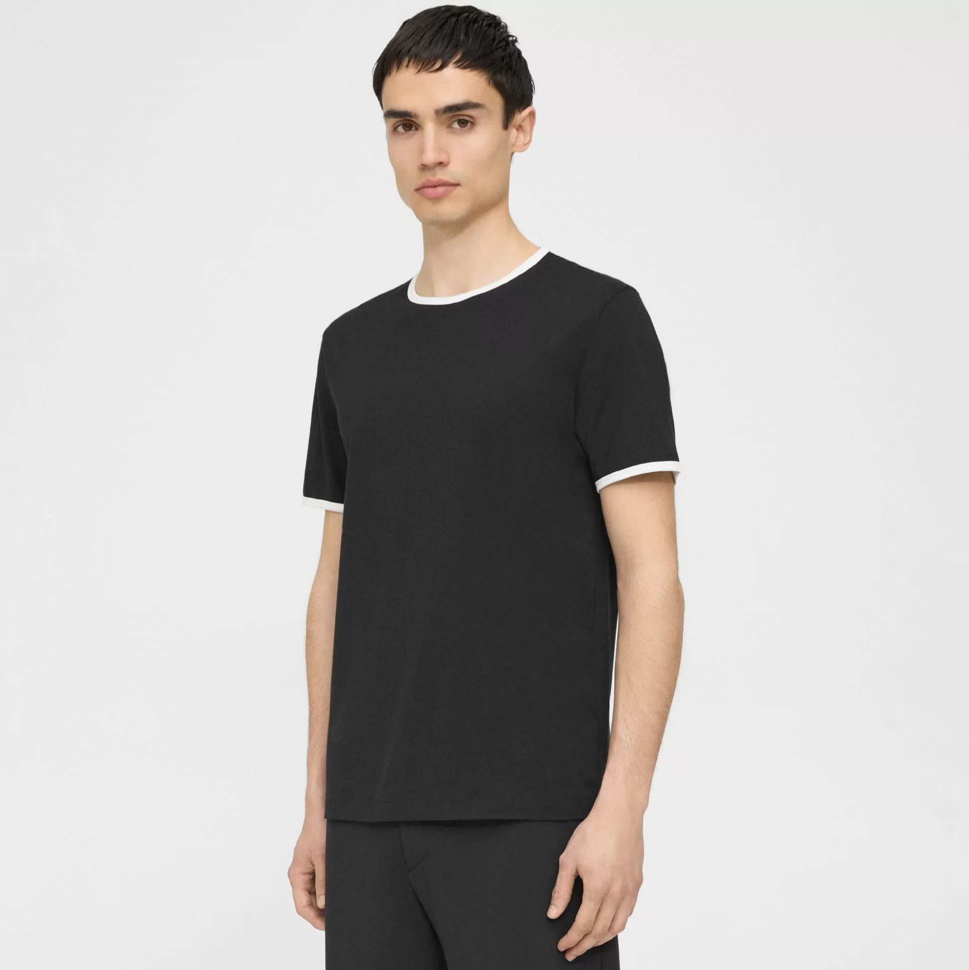 Theory Cilian Tee In Luxe Cotton Jersey-Men T-shirts + Polos