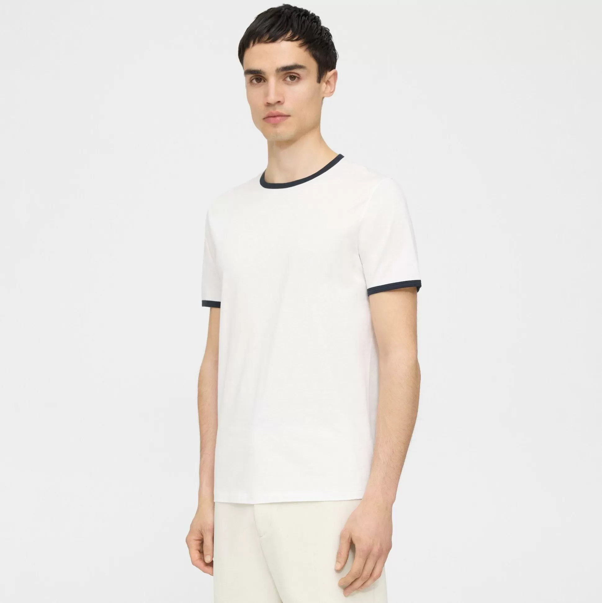 Theory Cilian Tee In Luxe Cotton Jersey-Men T-shirts + Polos