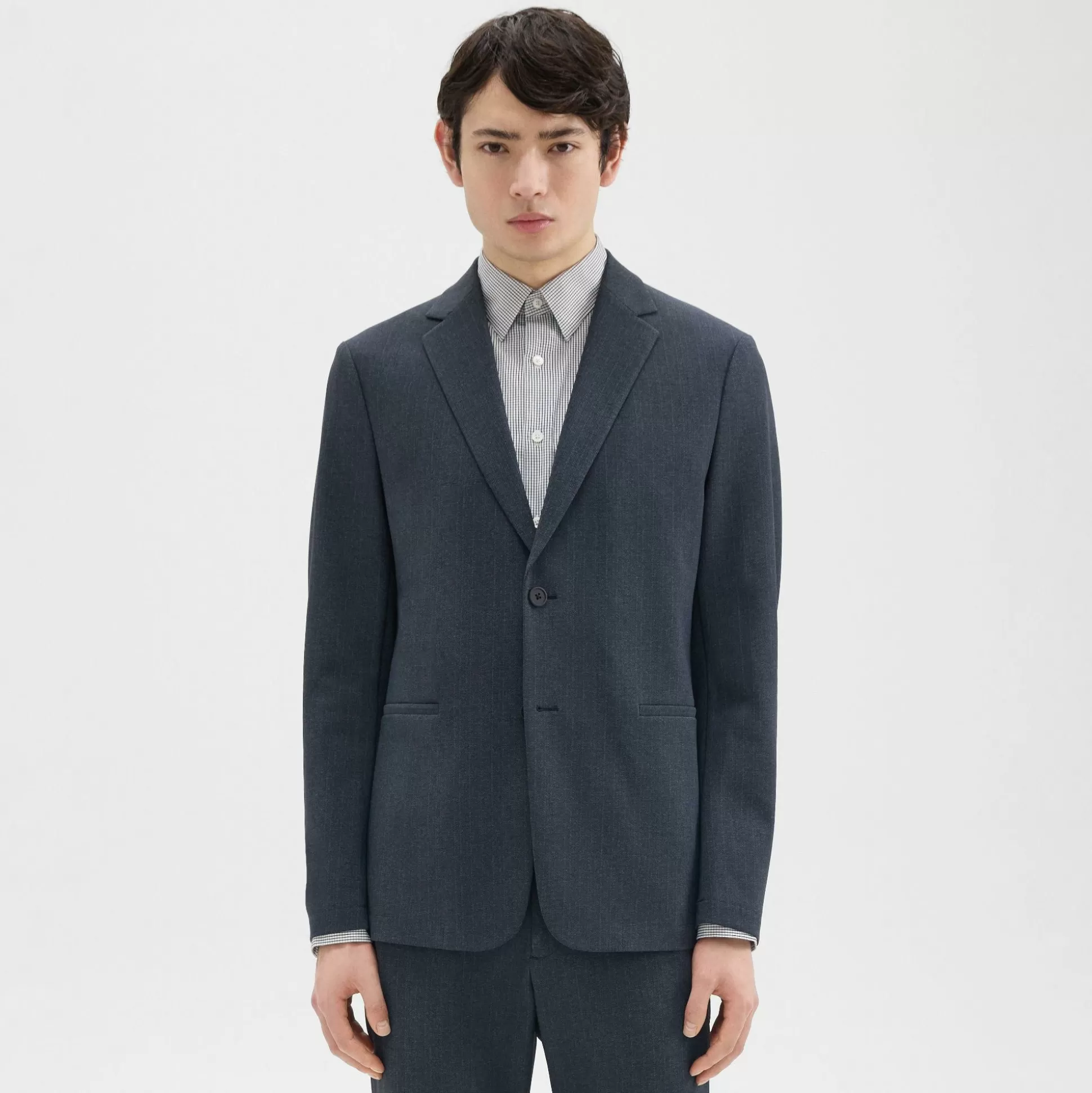 Theory Clinton Blazer In Herringbone Precision Ponte-Men Suits | Blazers + Jackets