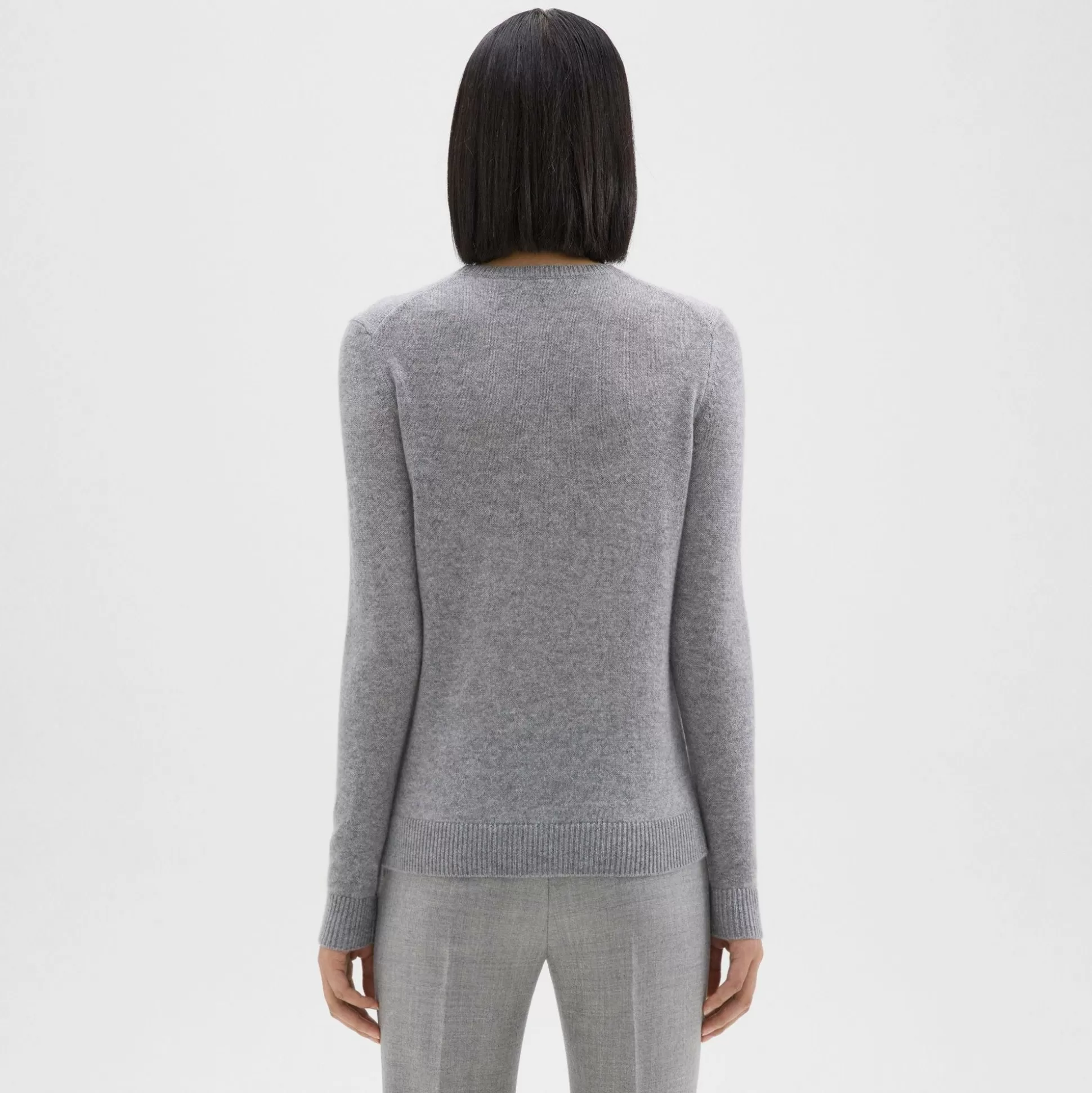 Theory Crewneck Sweater In Feather Cashmere-Women Sweaters + Cardigans