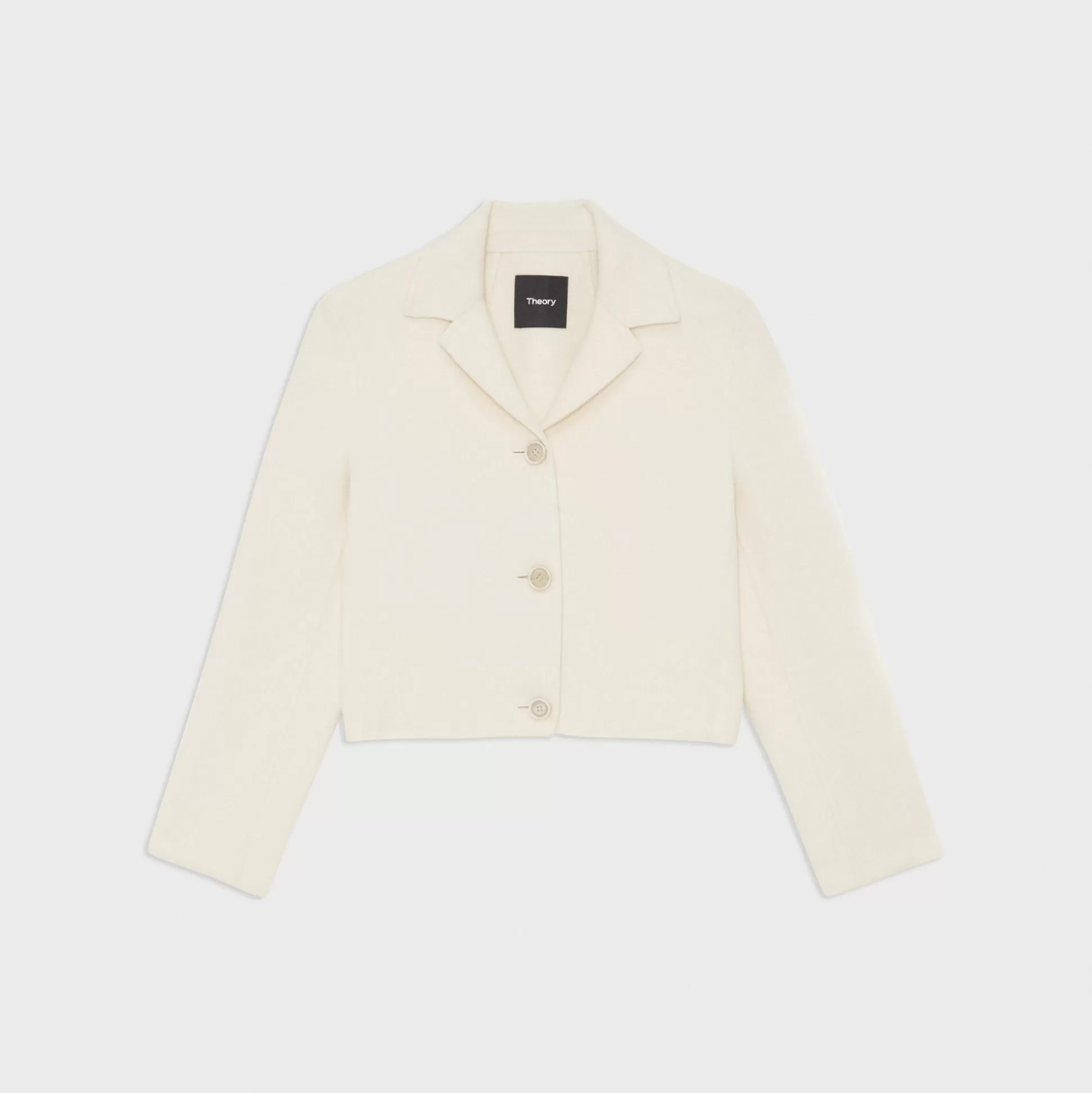 Theory Cropped Blazer In Double-Face Wool-Cashmere-Women Blazers + Jackets