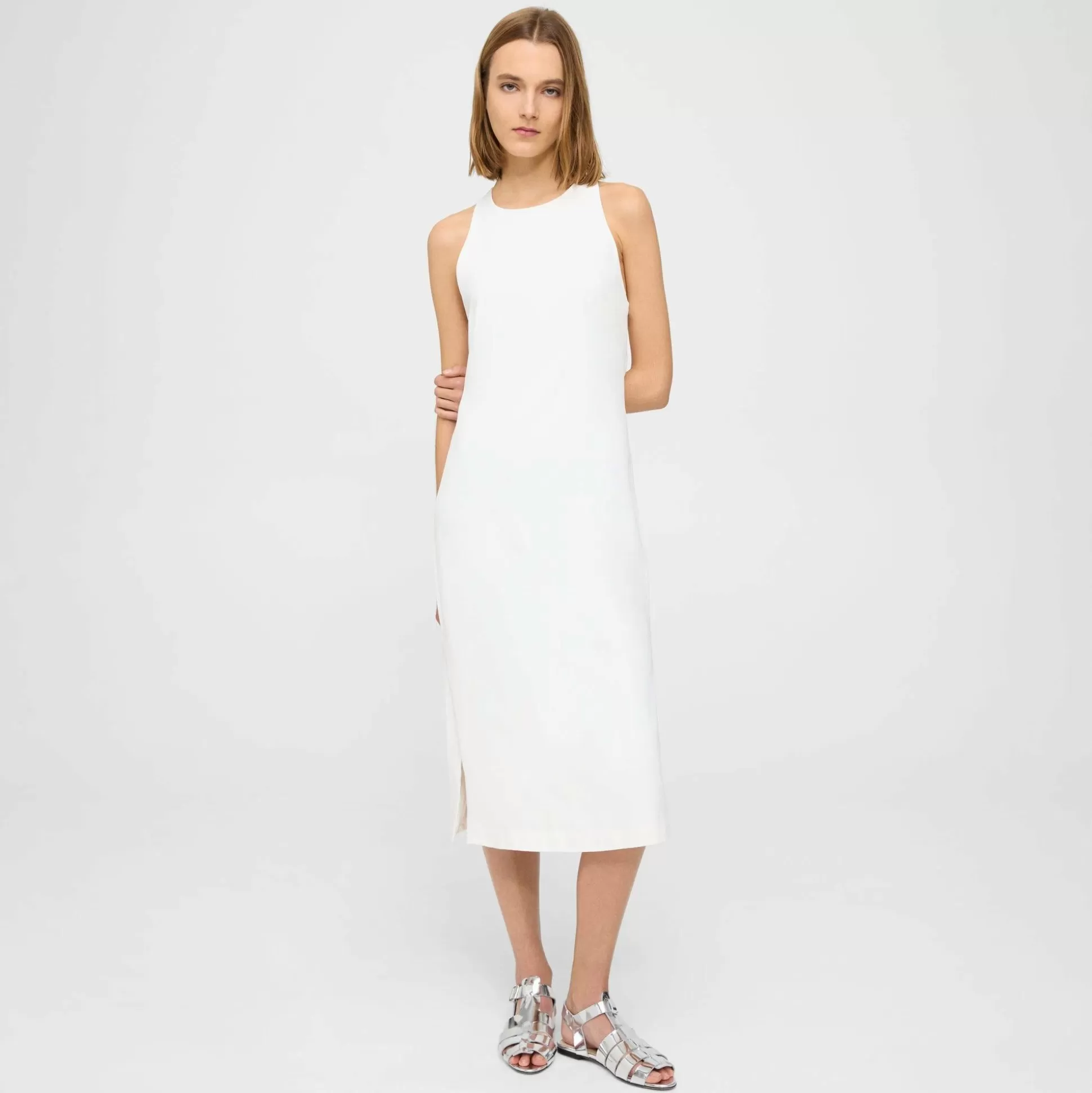 Theory Cross-Back Sheath Dress In Viscose-Women Dresses