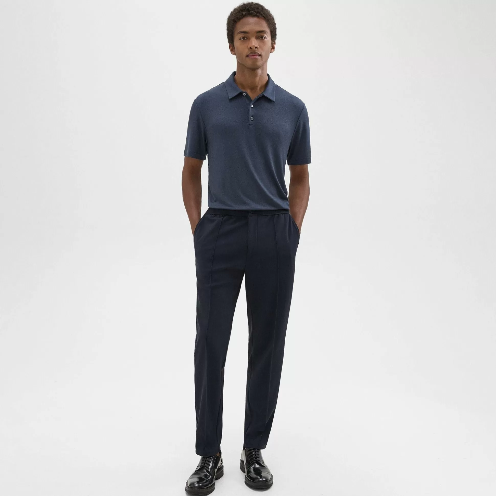 Theory Curtis Drawstring Pant In Precision Ponte-Men Pants