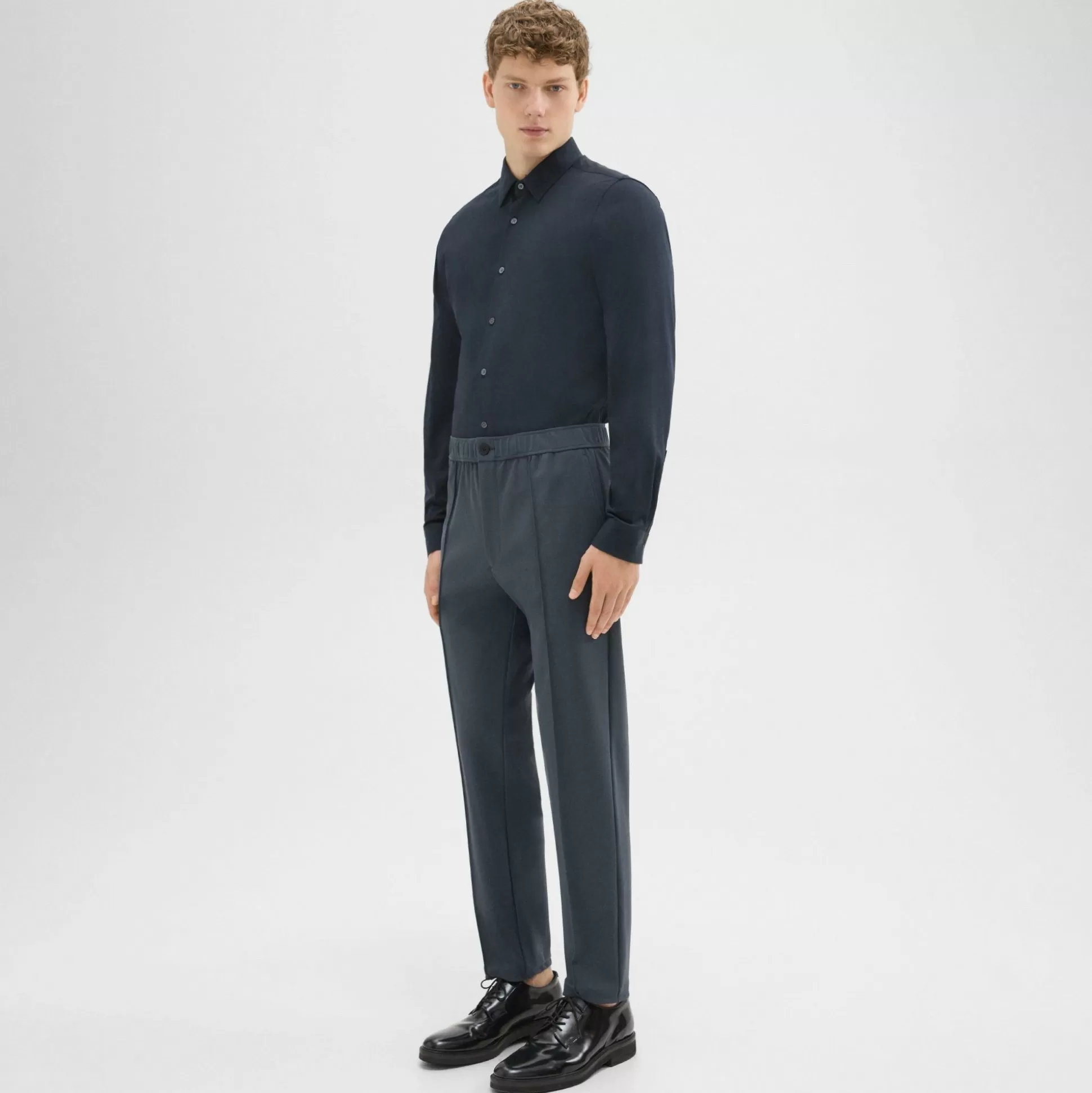 Theory Curtis Drawstring Pant In Precision Ponte-Men Suits | Pants