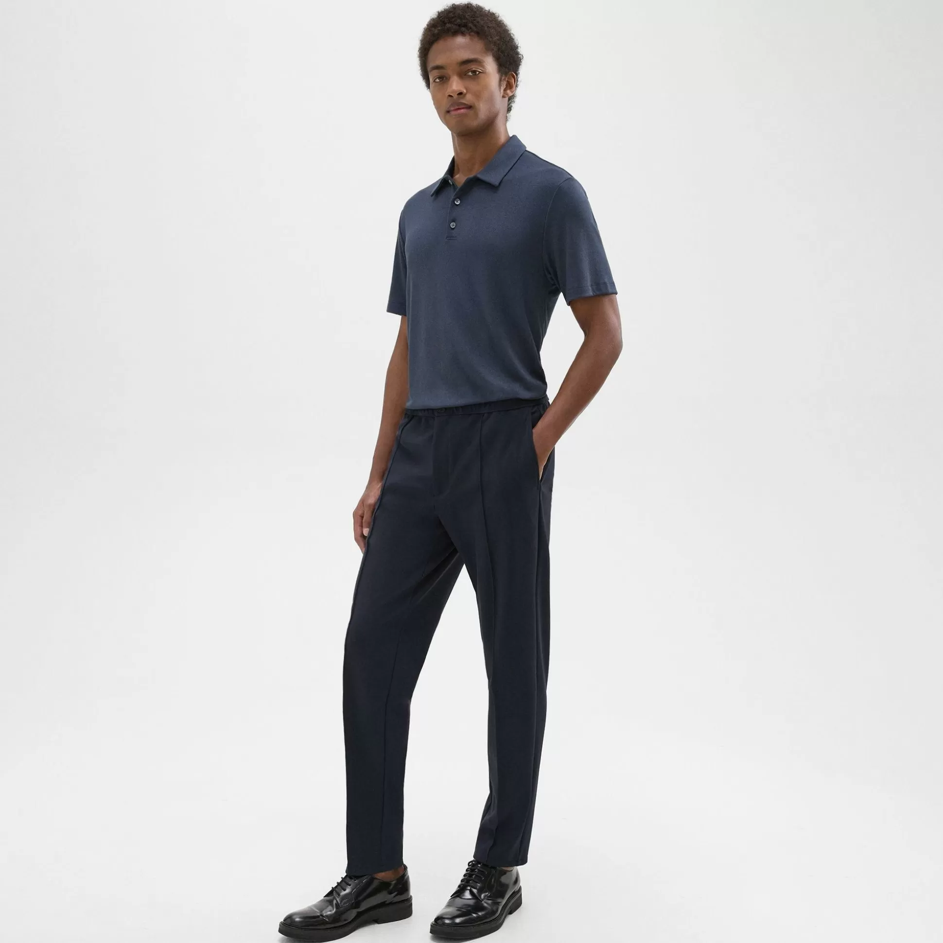 Theory Curtis Drawstring Pant In Precision Ponte-Men Pants