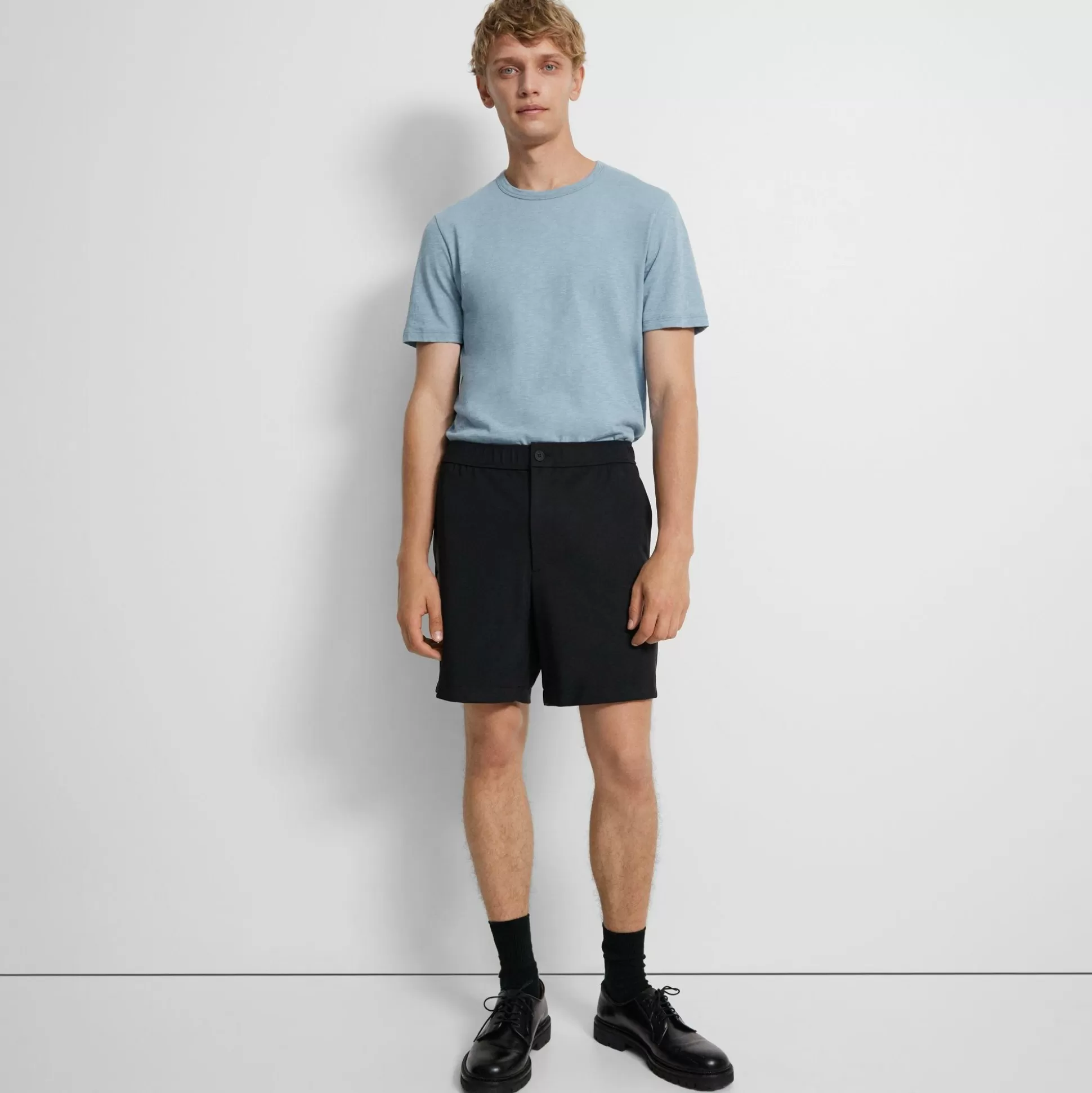 Theory Curtis Drawstring Short In Precision Ponte-Men Shorts | Pants