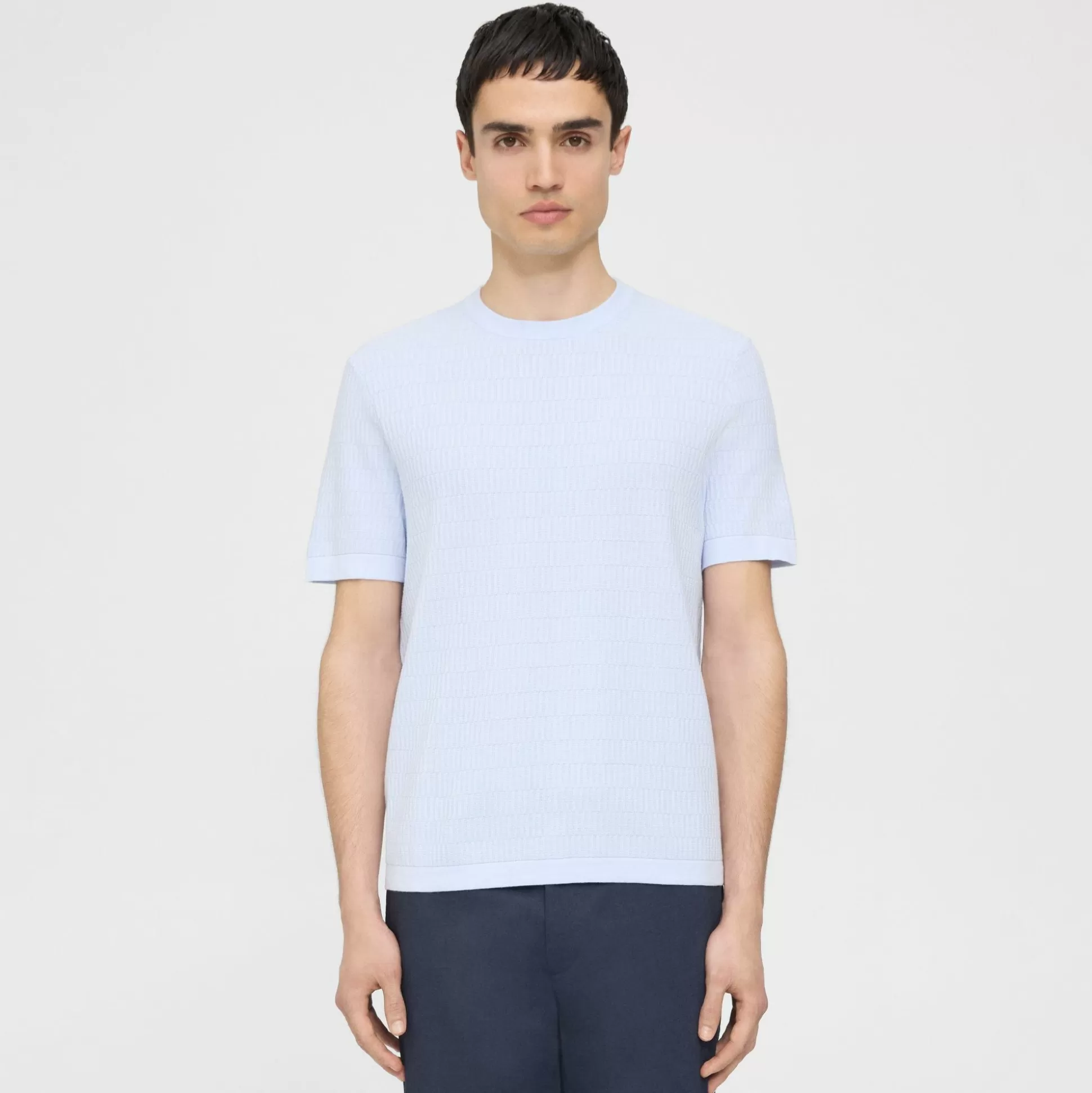 Theory Damian Tee In Cotton-Men T-shirts + Polos | Sweaters + Cardigans