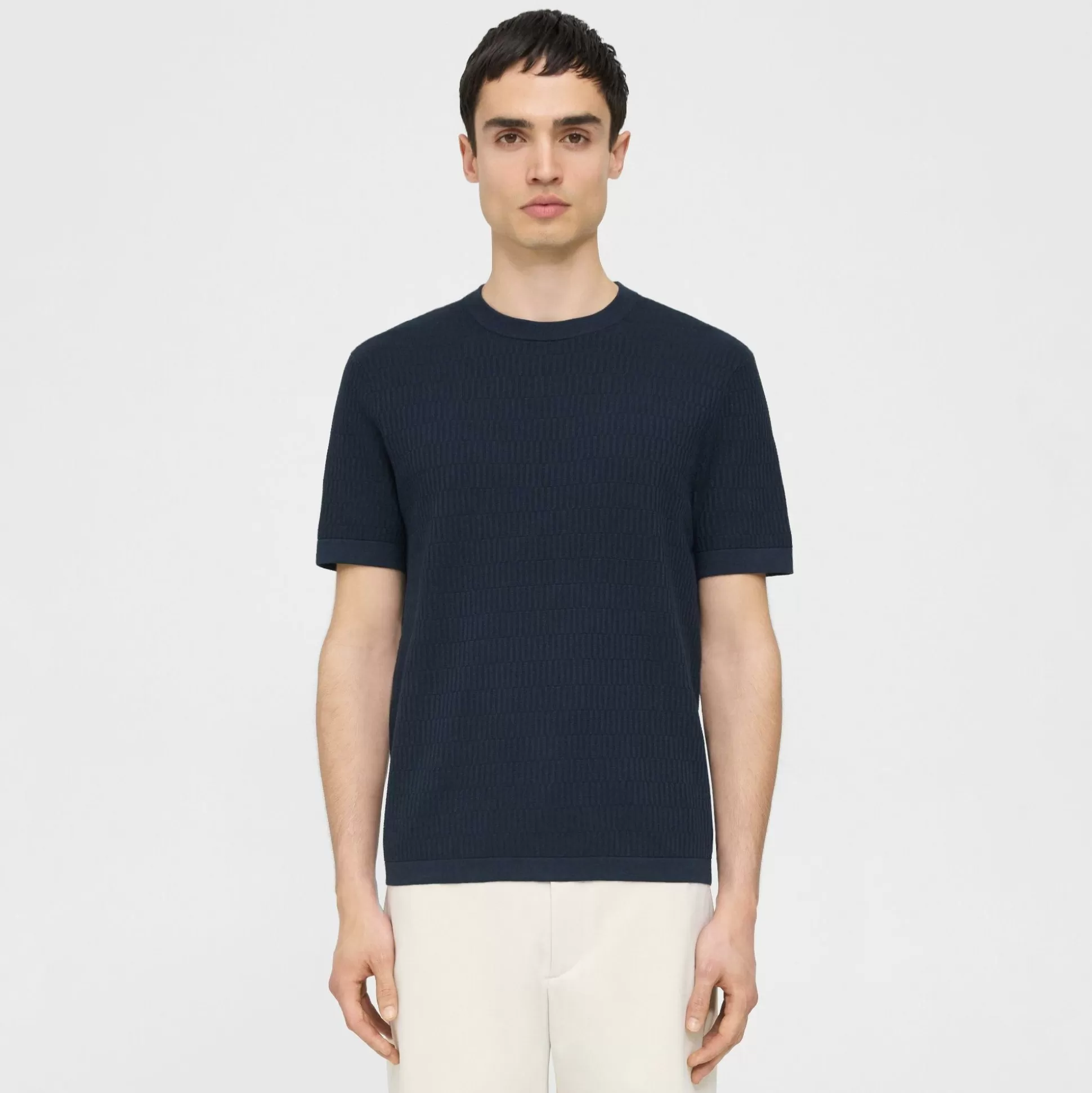 Theory Damian Tee In Cotton-Men Sweaters + Cardigans | T-shirts + Polos