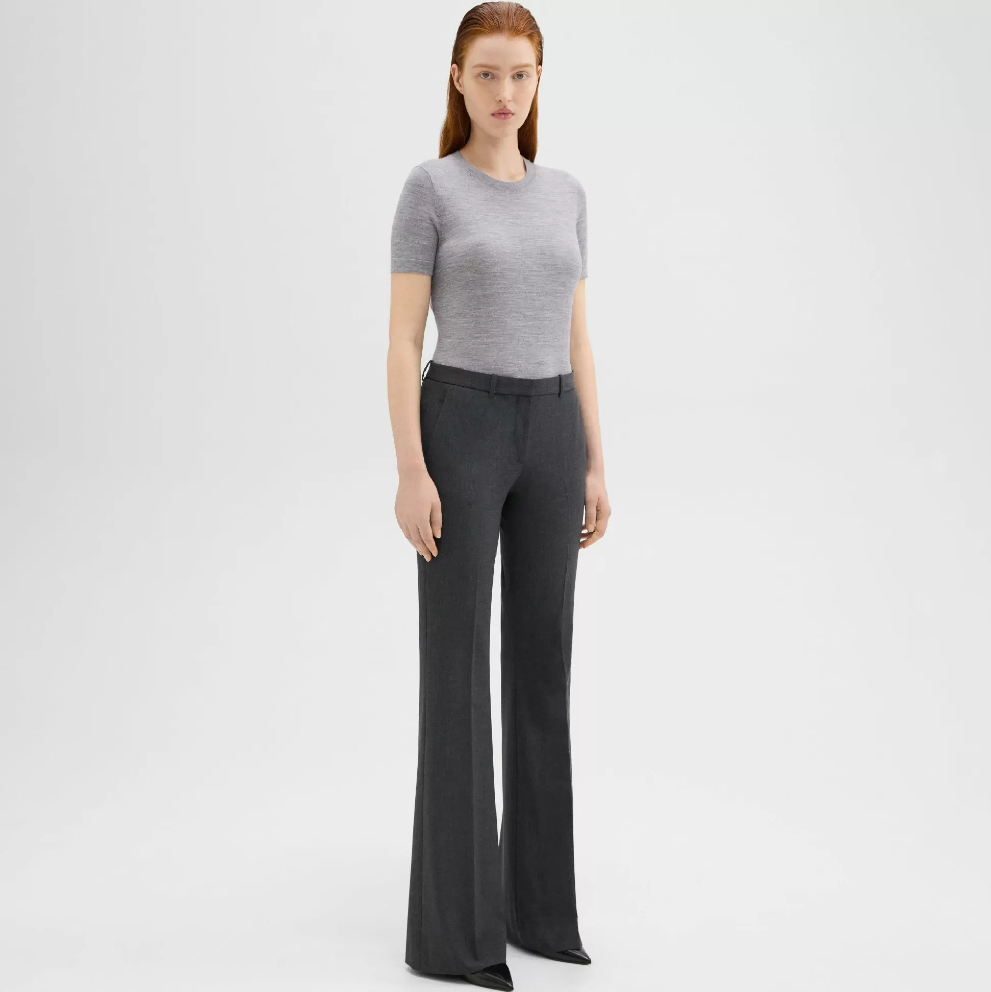 Theory Demitria Pant In Good Wool-Women Suits | Pants