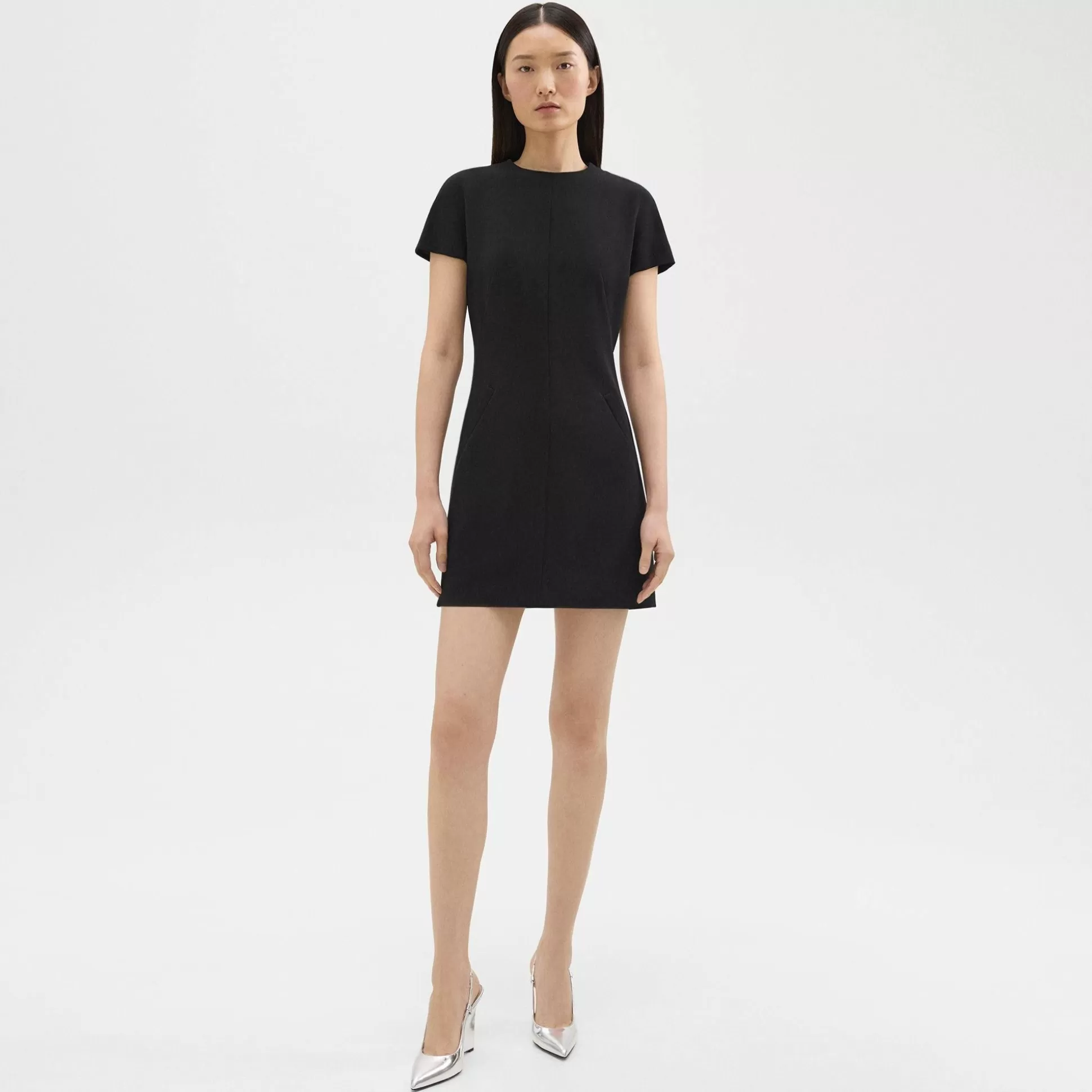 Theory Dolman Sleeve Mini Dress In Admiral Crepe-Women Dresses