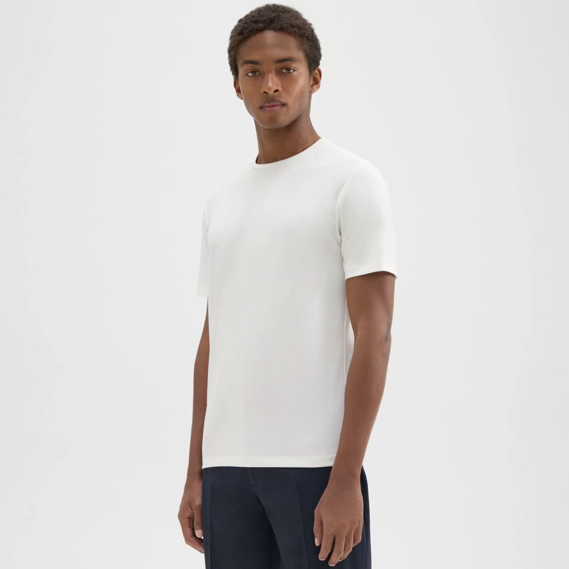 Theory Dorian Tee In Active Knit-Men T-shirts + Polos