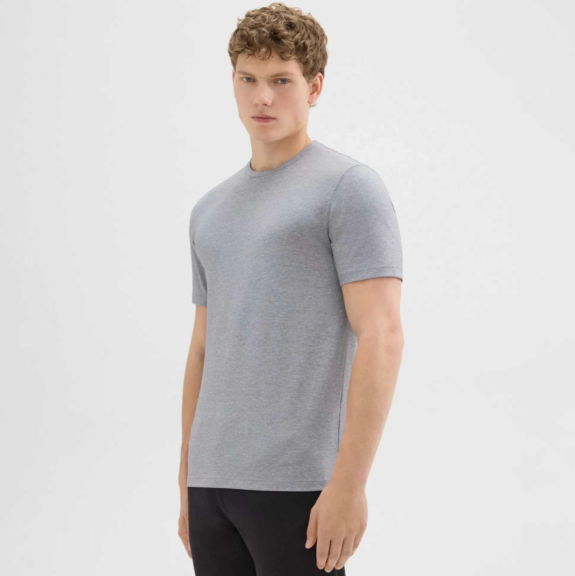 Theory Dorian Tee In Active Knit-Men T-shirts + Polos