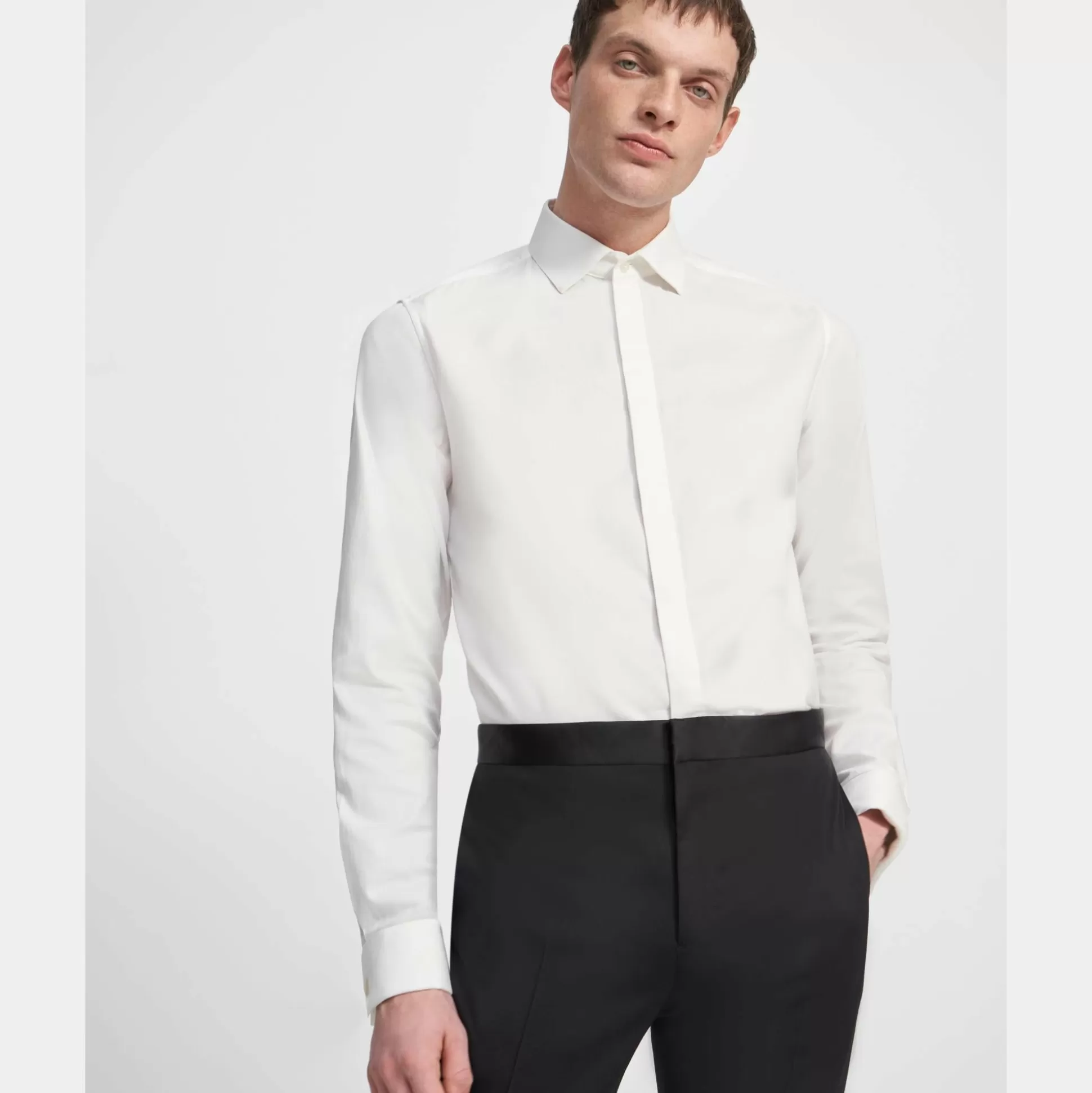 Theory Dover Tuxedo Shirt In Cotton-Men Shirts