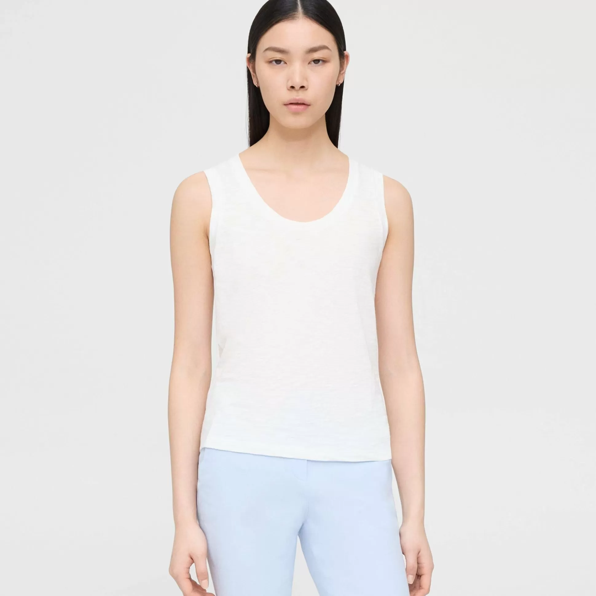 Theory Easy Tank Top In Organic Slub Cotton-Women Tops | T-Shirts