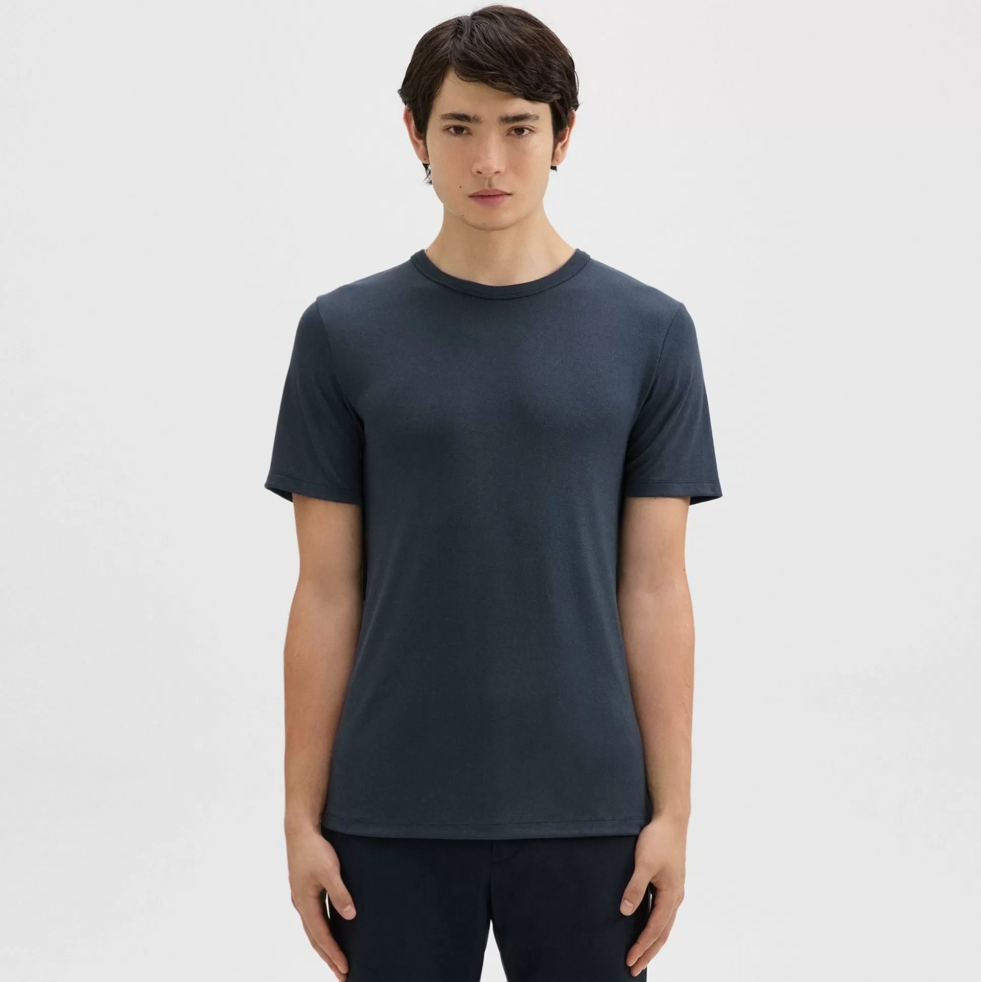 Theory Essential Tee In Anemone Modal Jersey-Men T-shirts + Polos