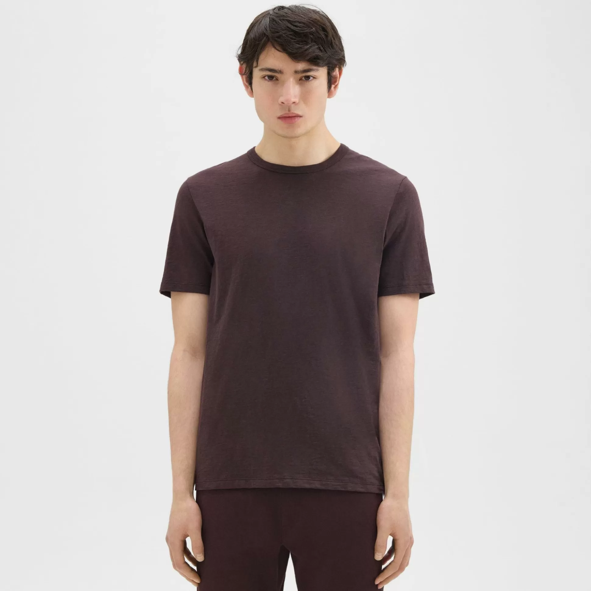 Theory Essential Tee In Cosmos Slub Cotton-Men T-shirts + Polos