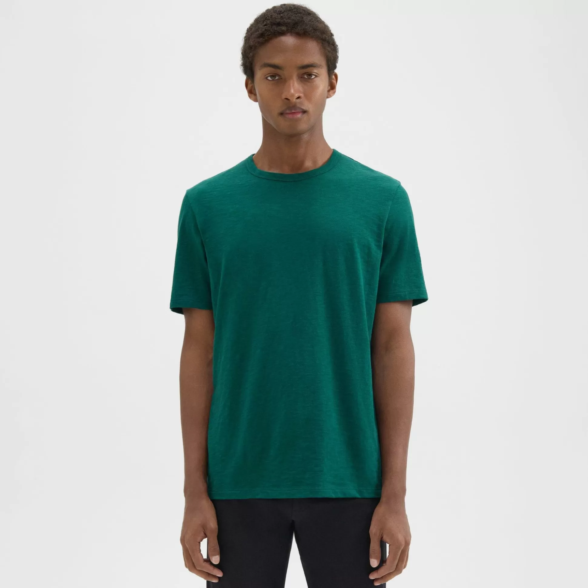 Theory Essential Tee In Cosmos Slub Cotton-Men T-shirts + Polos