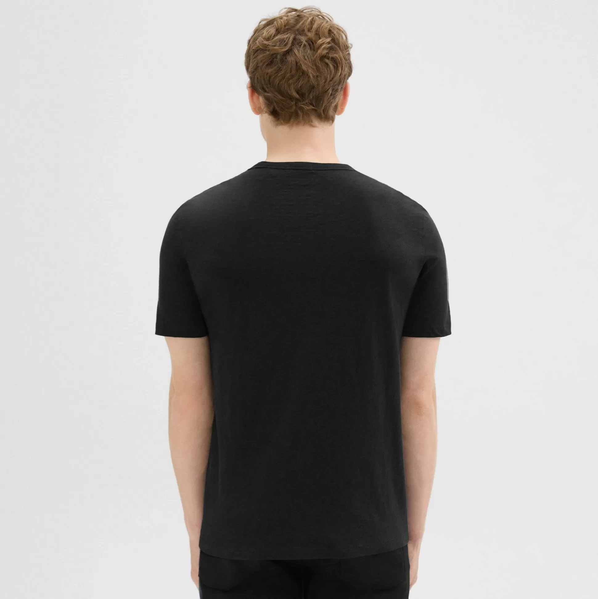 Theory Essential Tee In Cosmos Slub Cotton-Men T-shirts + Polos