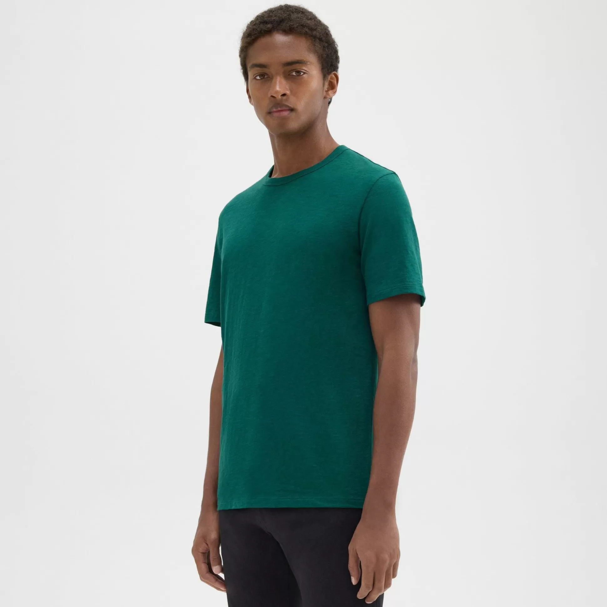 Theory Essential Tee In Cosmos Slub Cotton-Men T-shirts + Polos