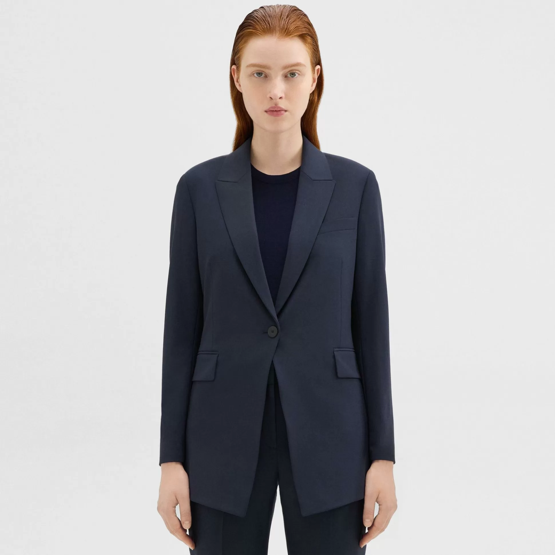 Theory Etiennette Blazer In Good Wool-Women Suits | Blazers + Jackets