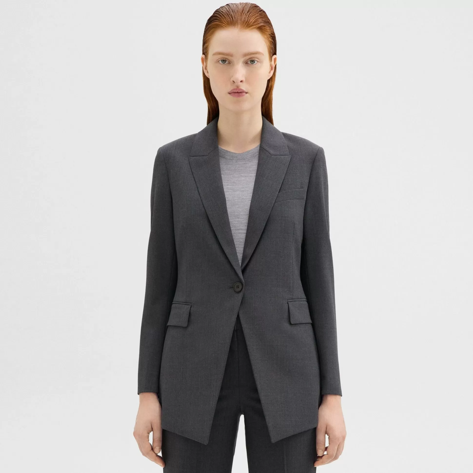 Theory Etiennette Blazer In Good Wool-Women Suits | Blazers + Jackets